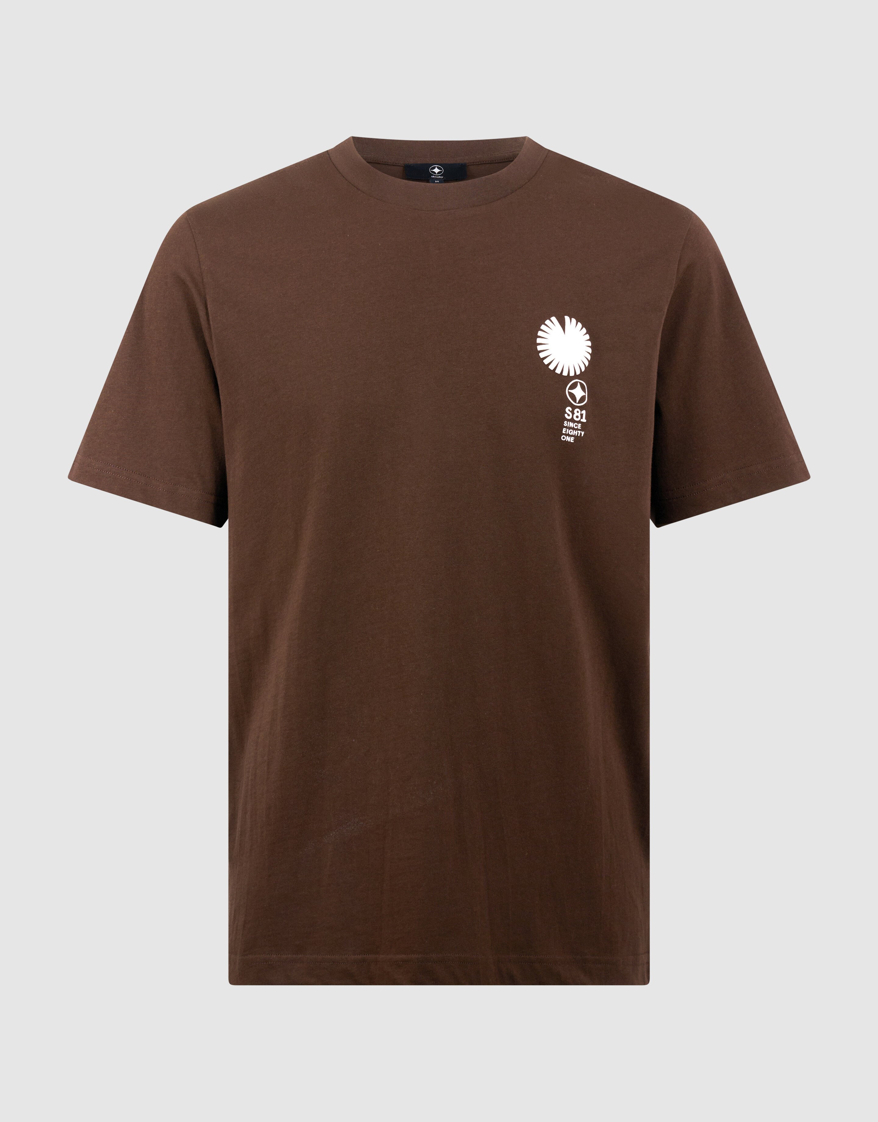 Radar Artwork T-shirt Donkerbruin SHOEBY MEN