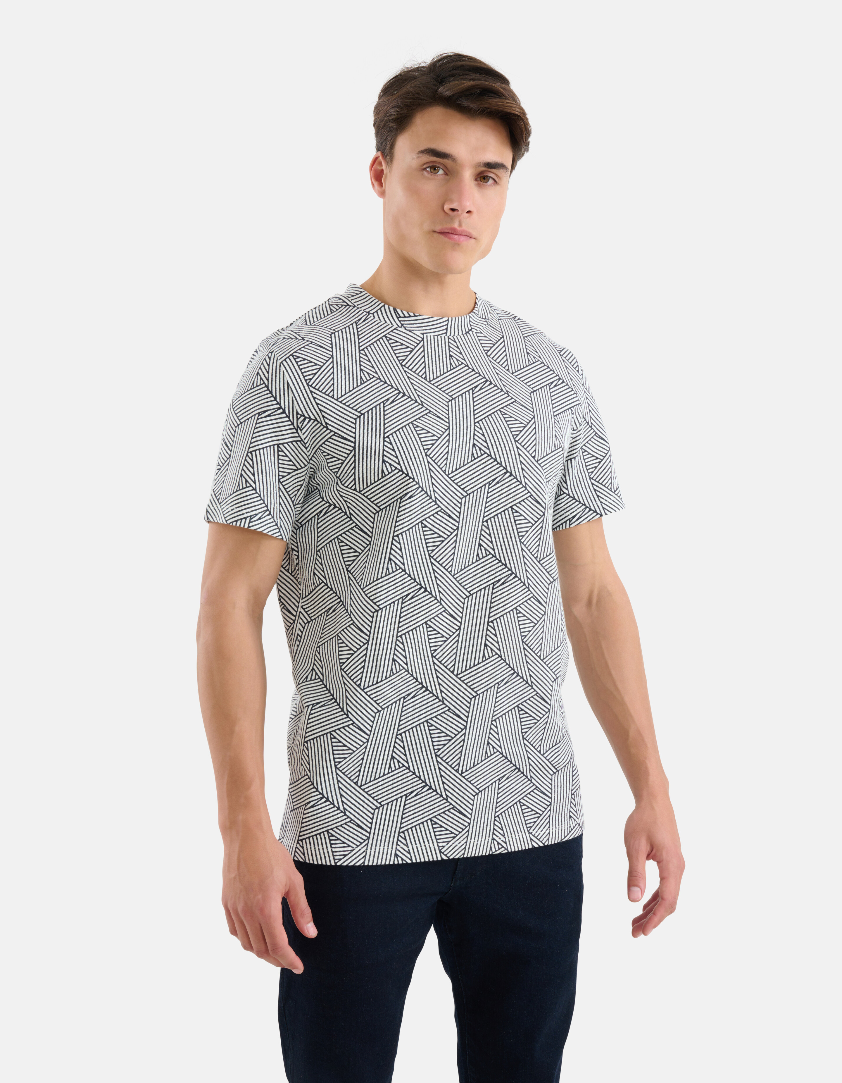 Printed T-shirt Wit SHOEBY MEN