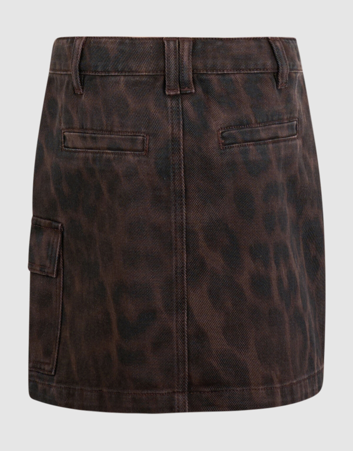 Twill Leopard Print Rok Bruin SHOEBY GIRLS