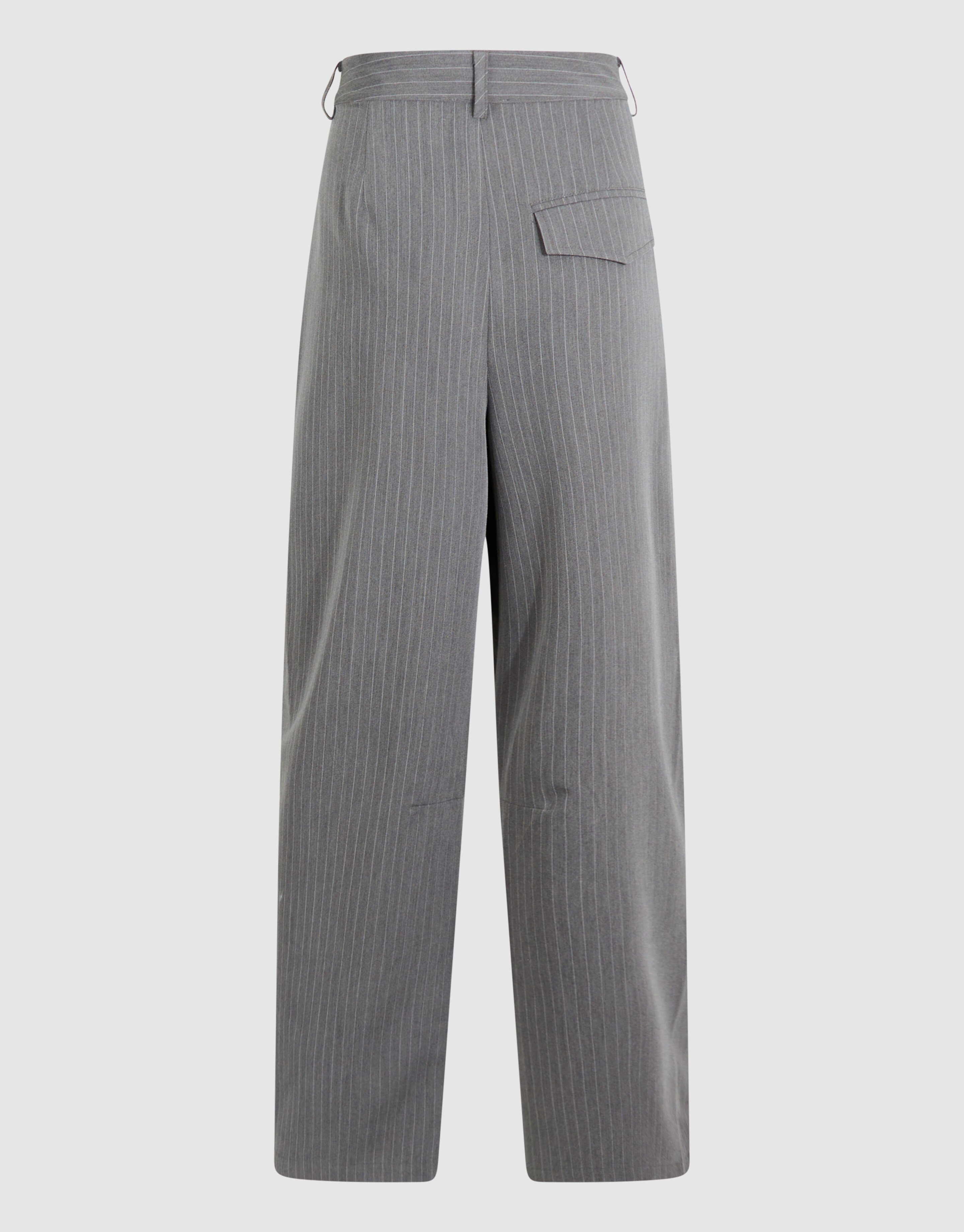 Pinstripe Pleated Pantalon Donkergrijs SHOEBY WOMEN