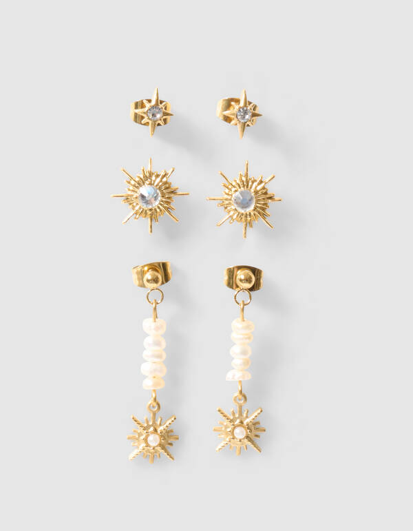 Sterren Oorbellen Set Goud SHOEBY ACCESSOIRES