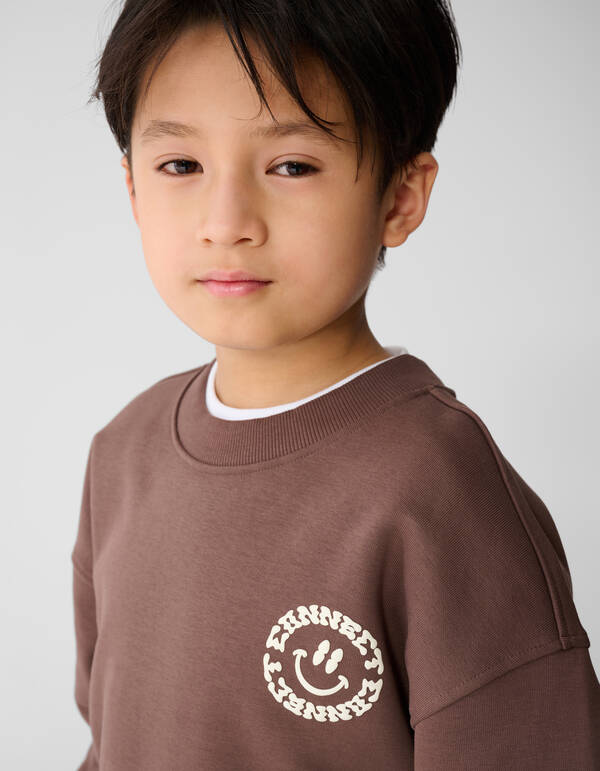 Connection Artwork Sweater Donkerbruin SHOEBY BOYS