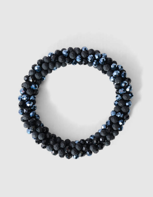 Beaded Elastieken Armband Donkerblauw SHOEBY ACCESSOIRES