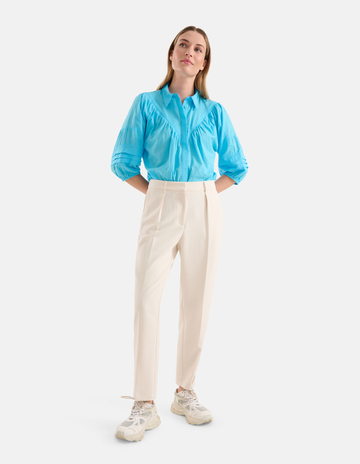 Straight Fit Pantalon Gebroken Wit SHOEBY WOMEN