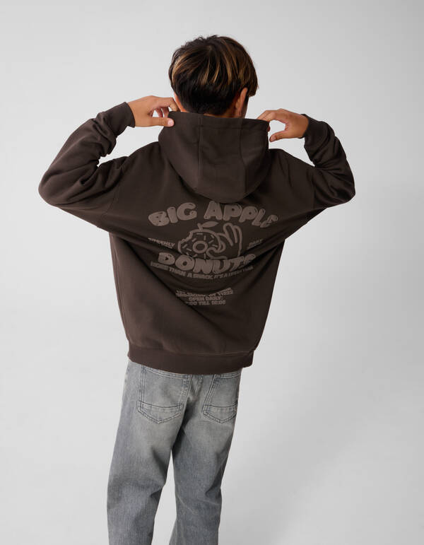 Donut Hoodie Donkerbruin SHOEBY BOYS
