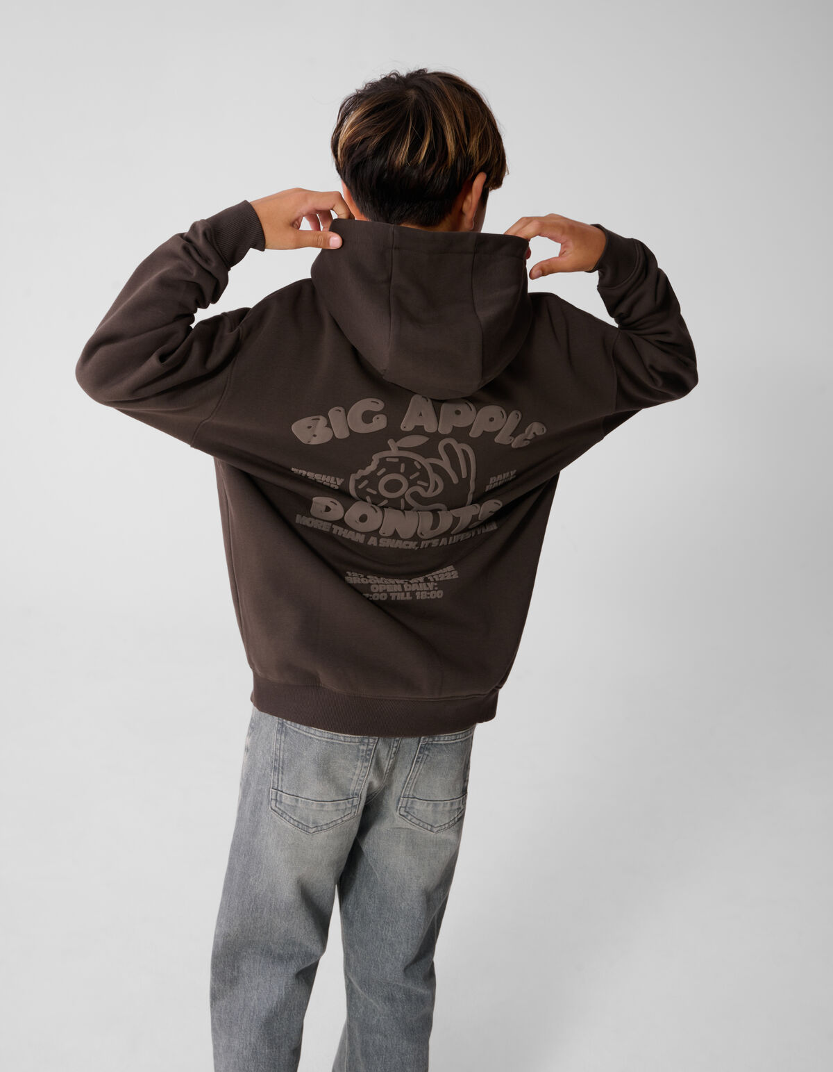 Donut Hoodie Donkerbruin SHOEBY BOYS