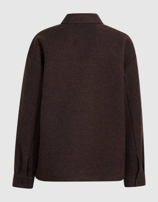 Felt Overshirt Donkerbruin SHOEBY BOYS