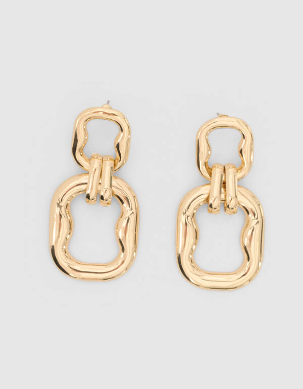 Double Squared Oorbellen Goud SHOEBY ACCESSOIRES