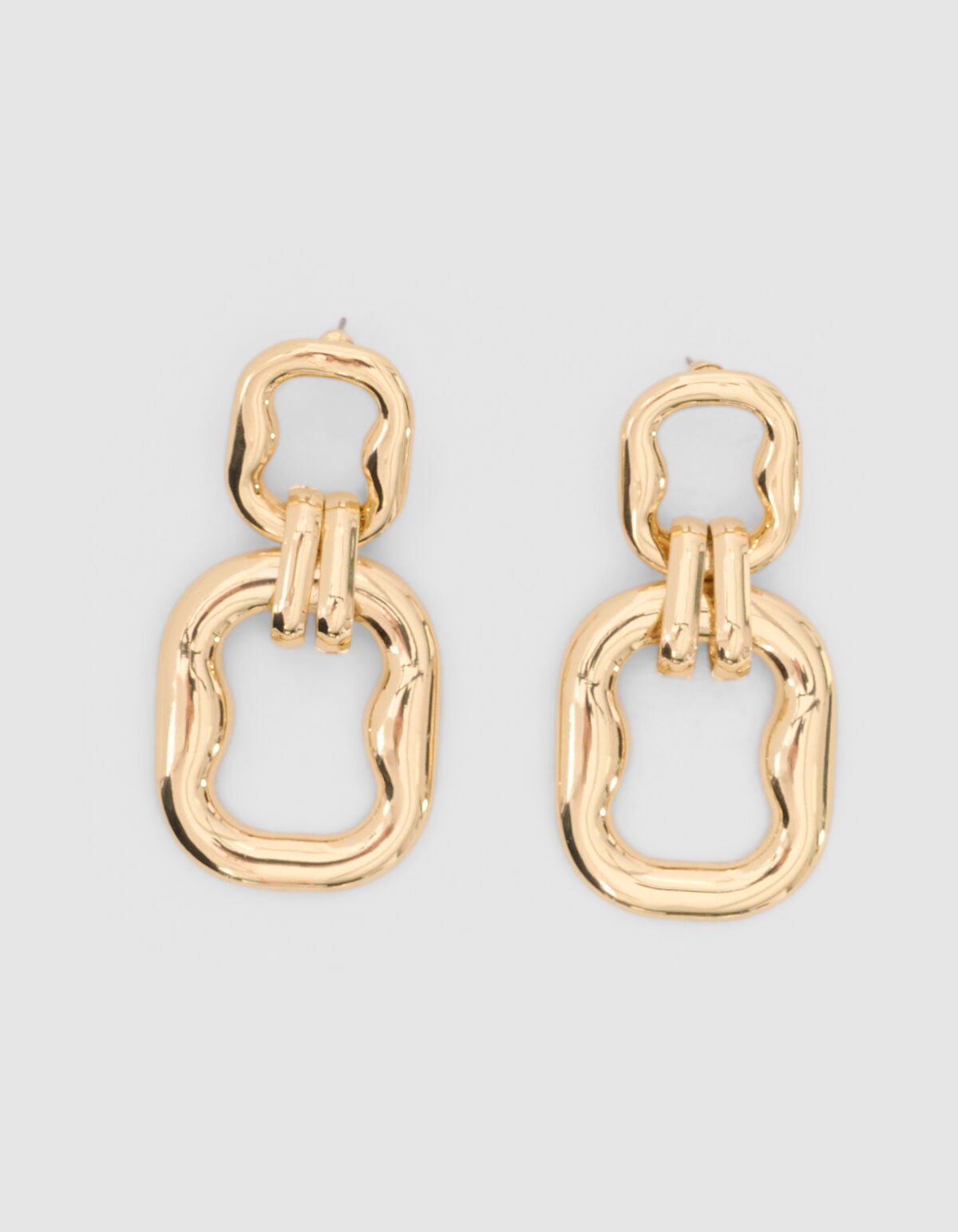Double Squared Oorbellen Goud SHOEBY ACCESSOIRES