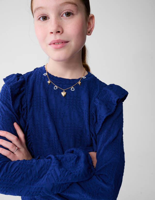 Ruffle Top Donkerblauw SHOEBY GIRLS