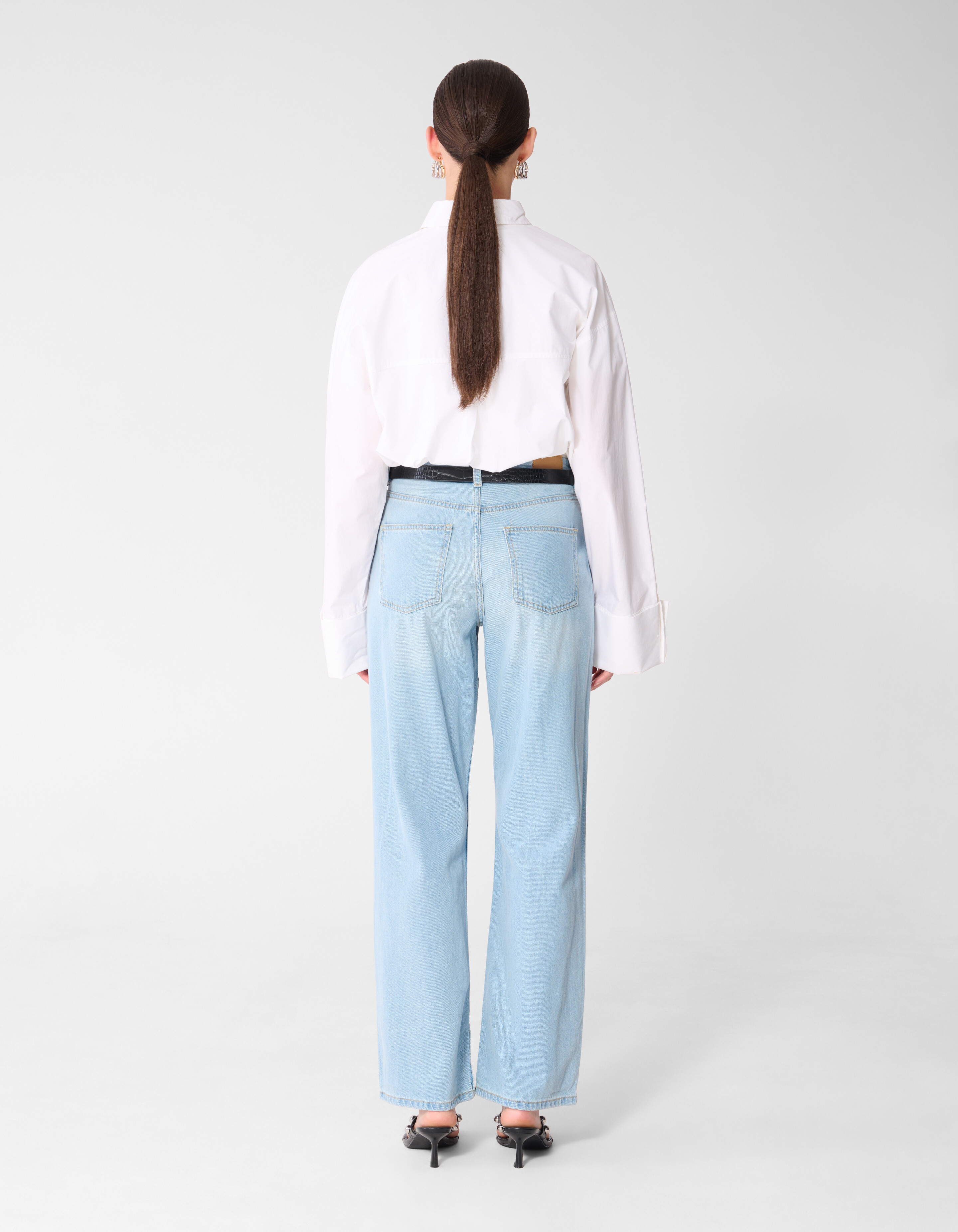 Soft Wide Leg Fit Jeans Bleached SHOEBY WOMEN