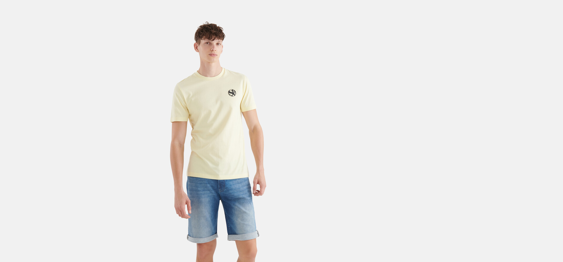 Artwork T-shirt Lichtgeel SHOEBY MEN