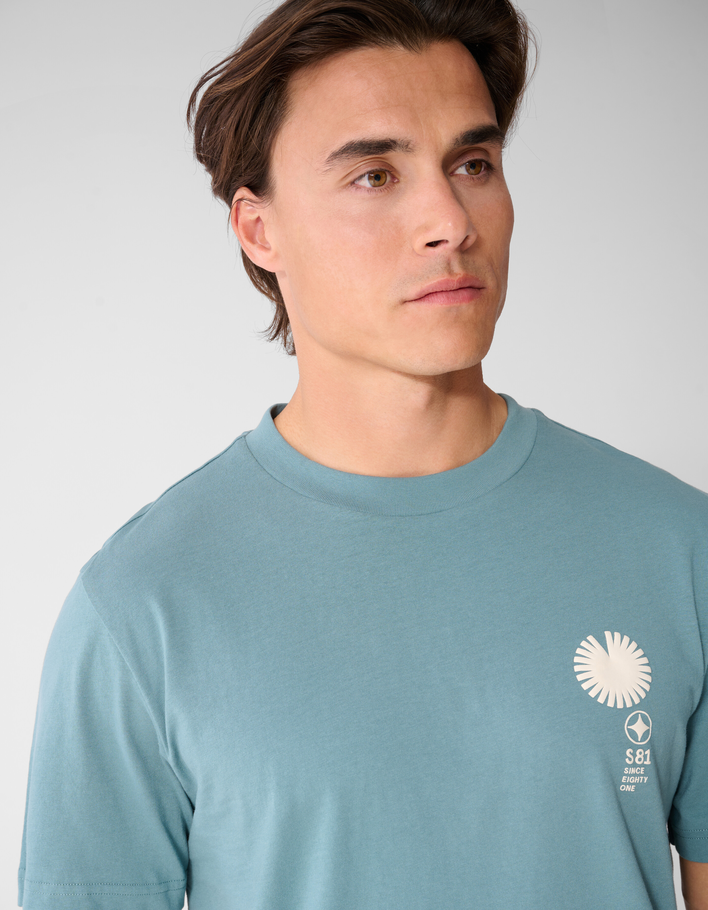 Radar Artwork T-shirt Lichtblauw SHOEBY MEN