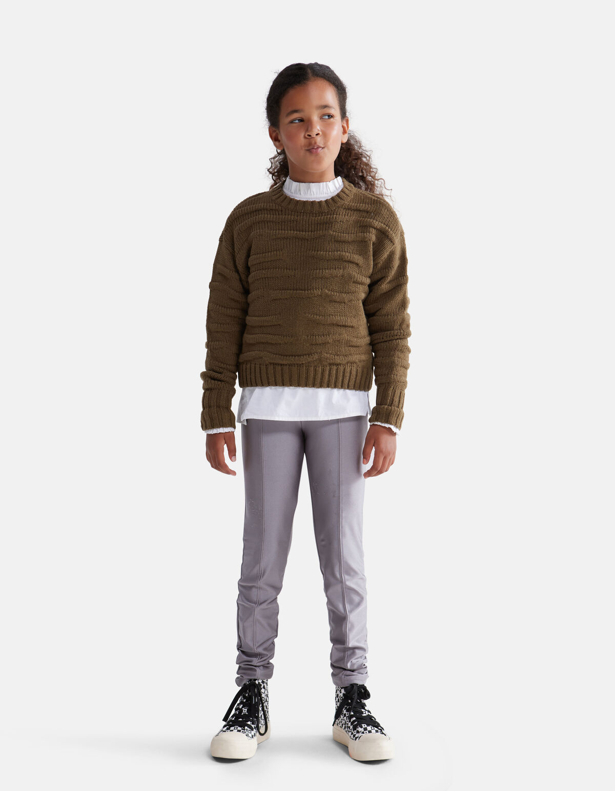 Crinkle Trui Donkergroen SHOEBY GIRLS
