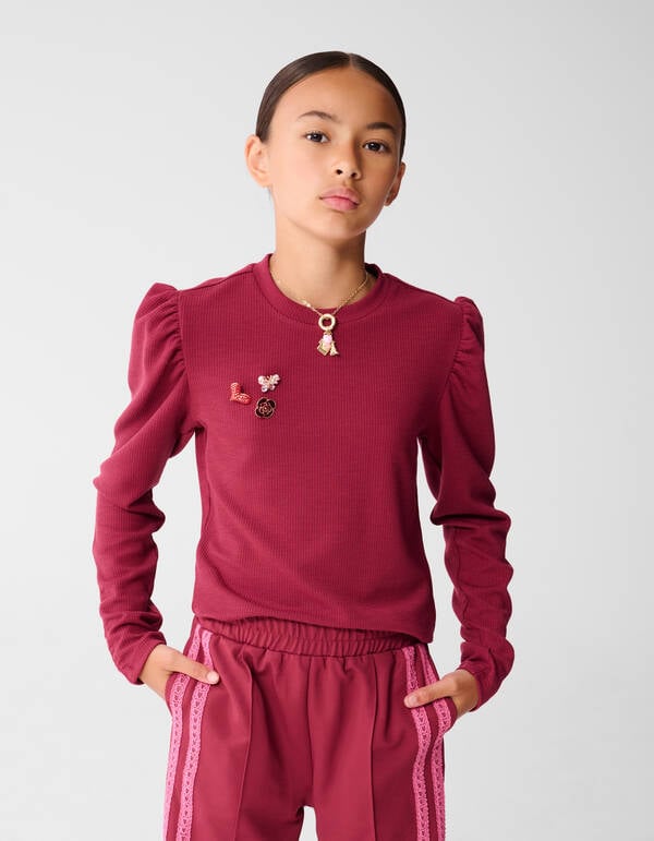 Puff Top Donkerrood SHOEBY GIRLS