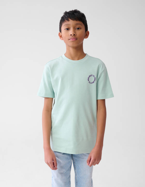 Tekst T-shirt Blauw SHOEBY BOYS