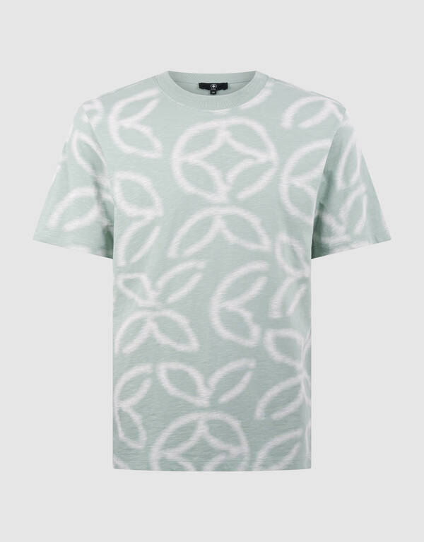 All Over Logo T-shirt Lichtgroen SHOEBY MEN