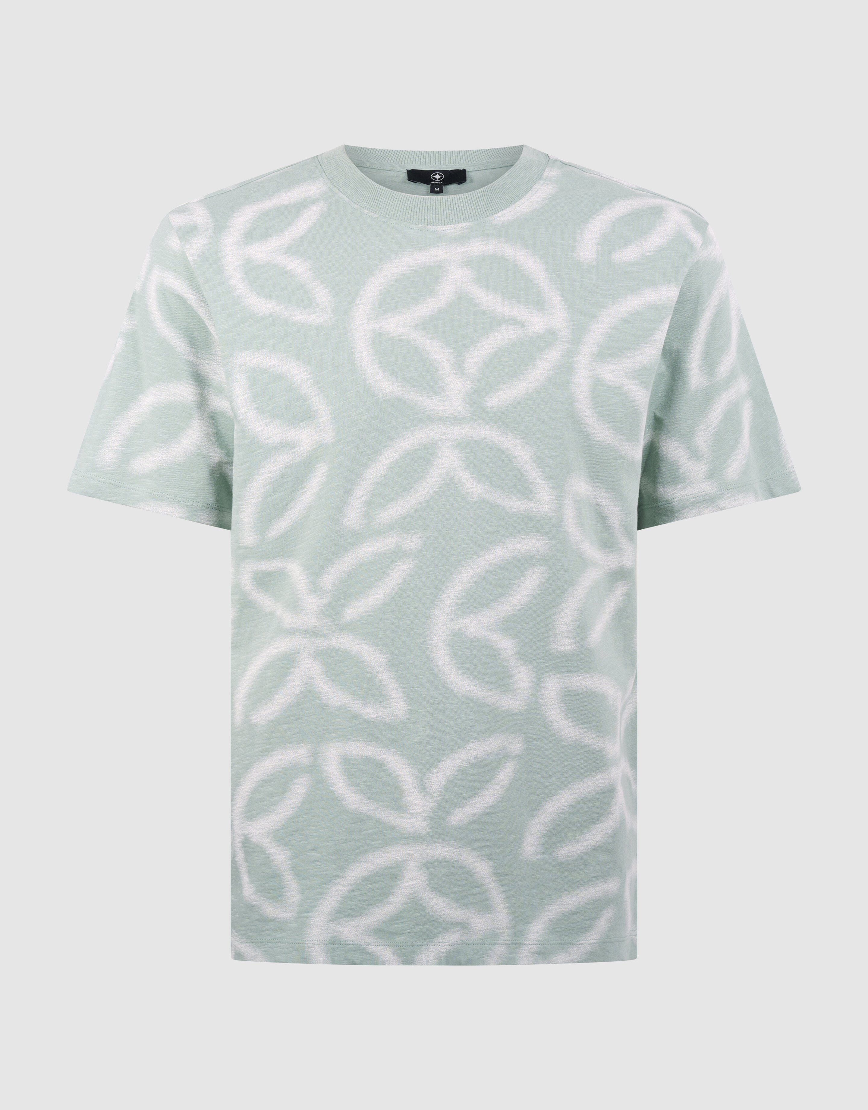 All Over Logo T-shirt Lichtgroen SHOEBY MEN