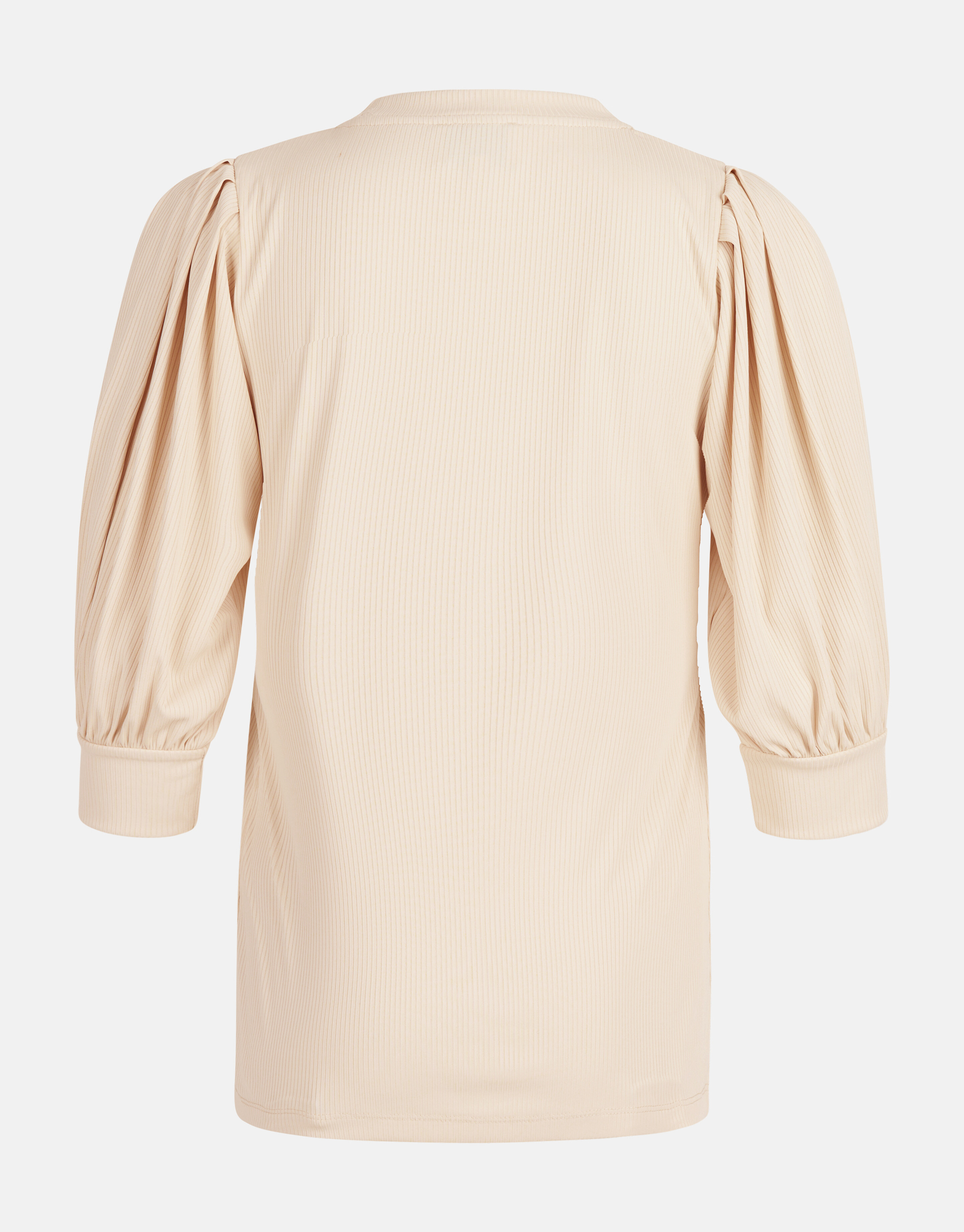 Rib V-hals Top Beige SHOEBY WOMEN