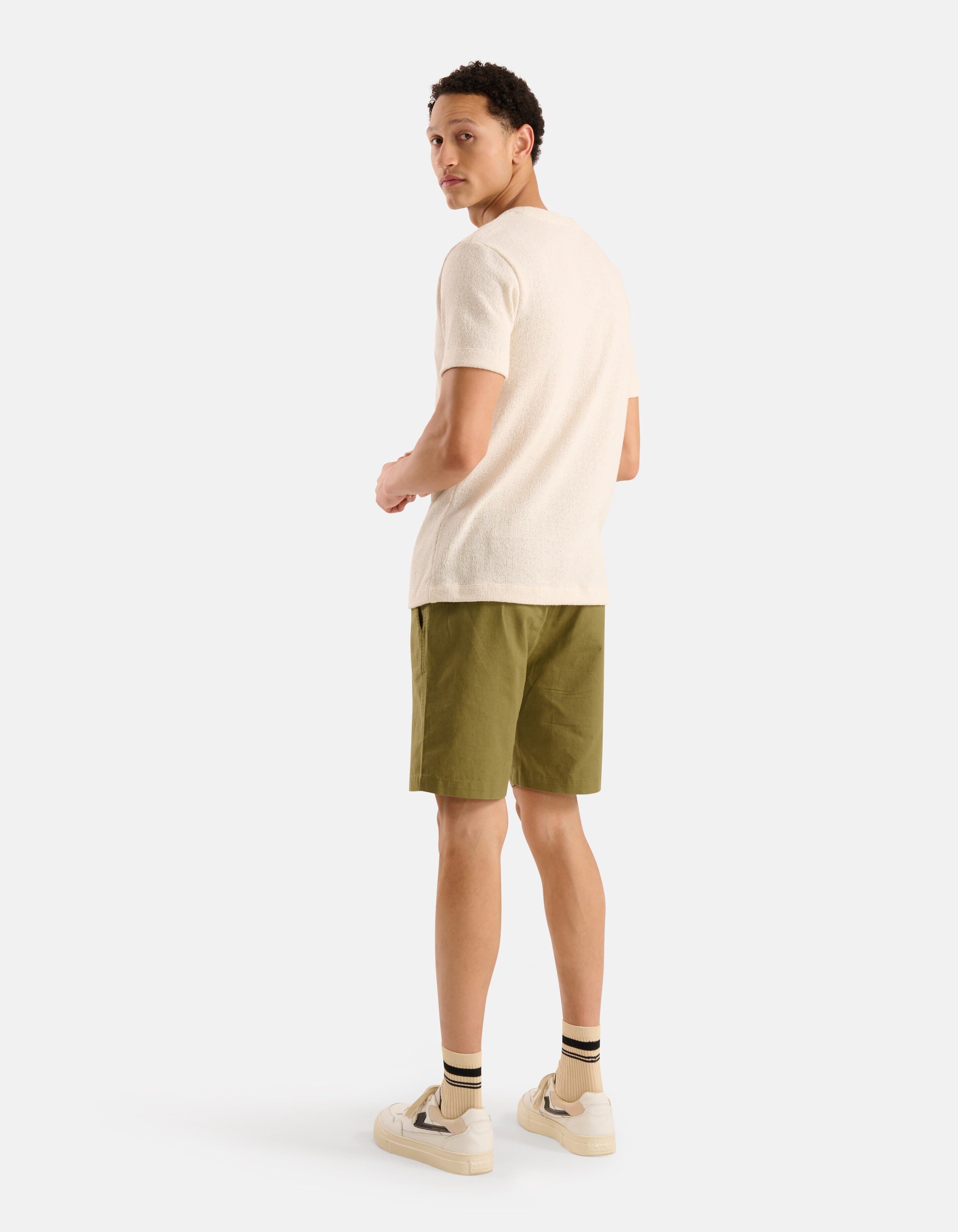 Boucle T-shirt Gebroken Wit SHOEBY MEN