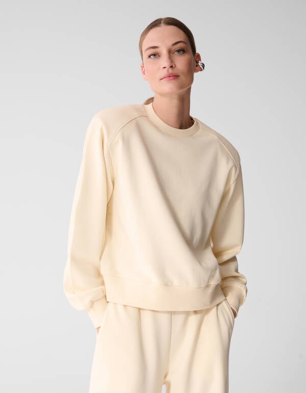 Big Shoulder Sweater Gebroken Wit SHOEBY WOMEN