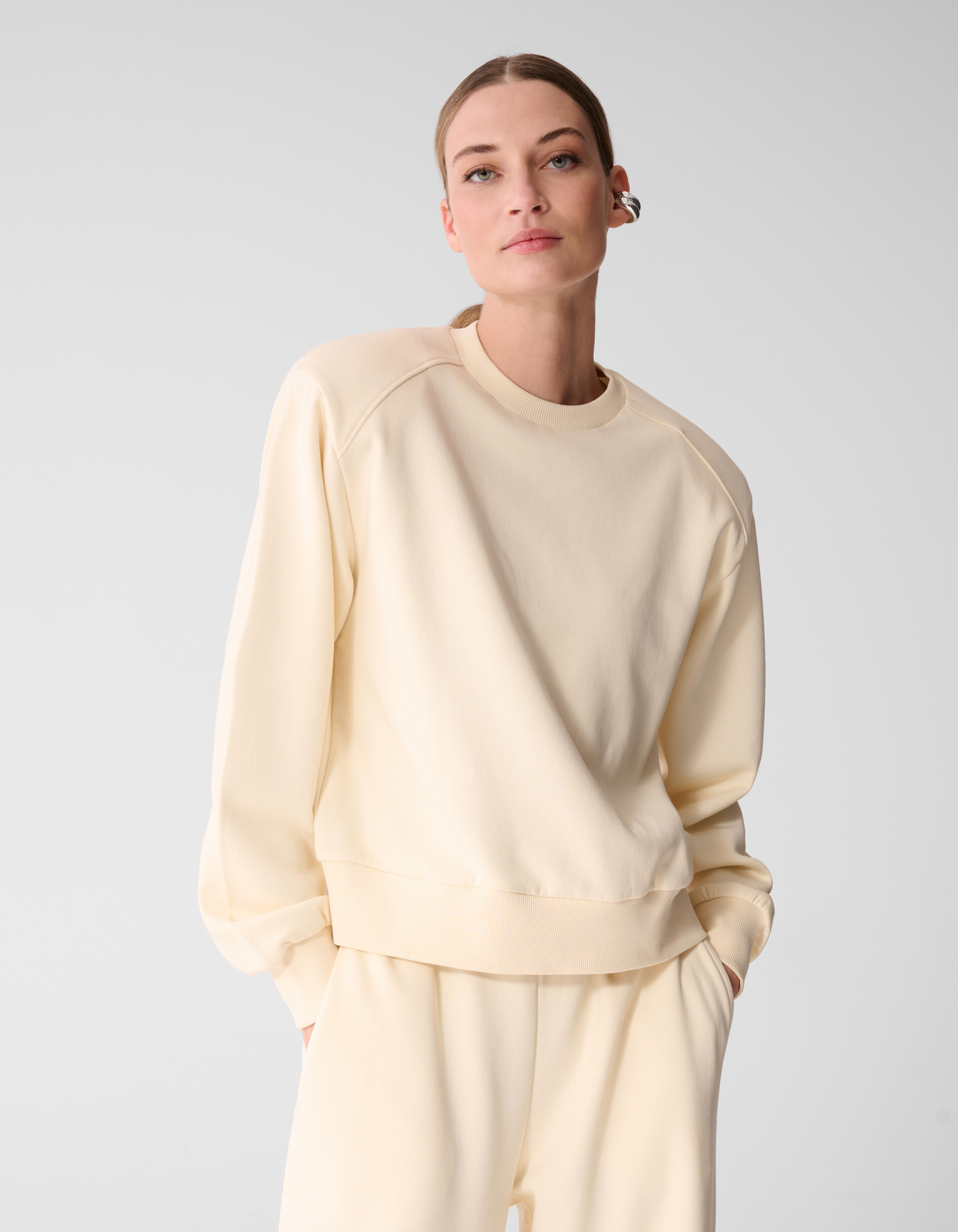 Big Shoulder Sweater Gebroken Wit SHOEBY WOMEN