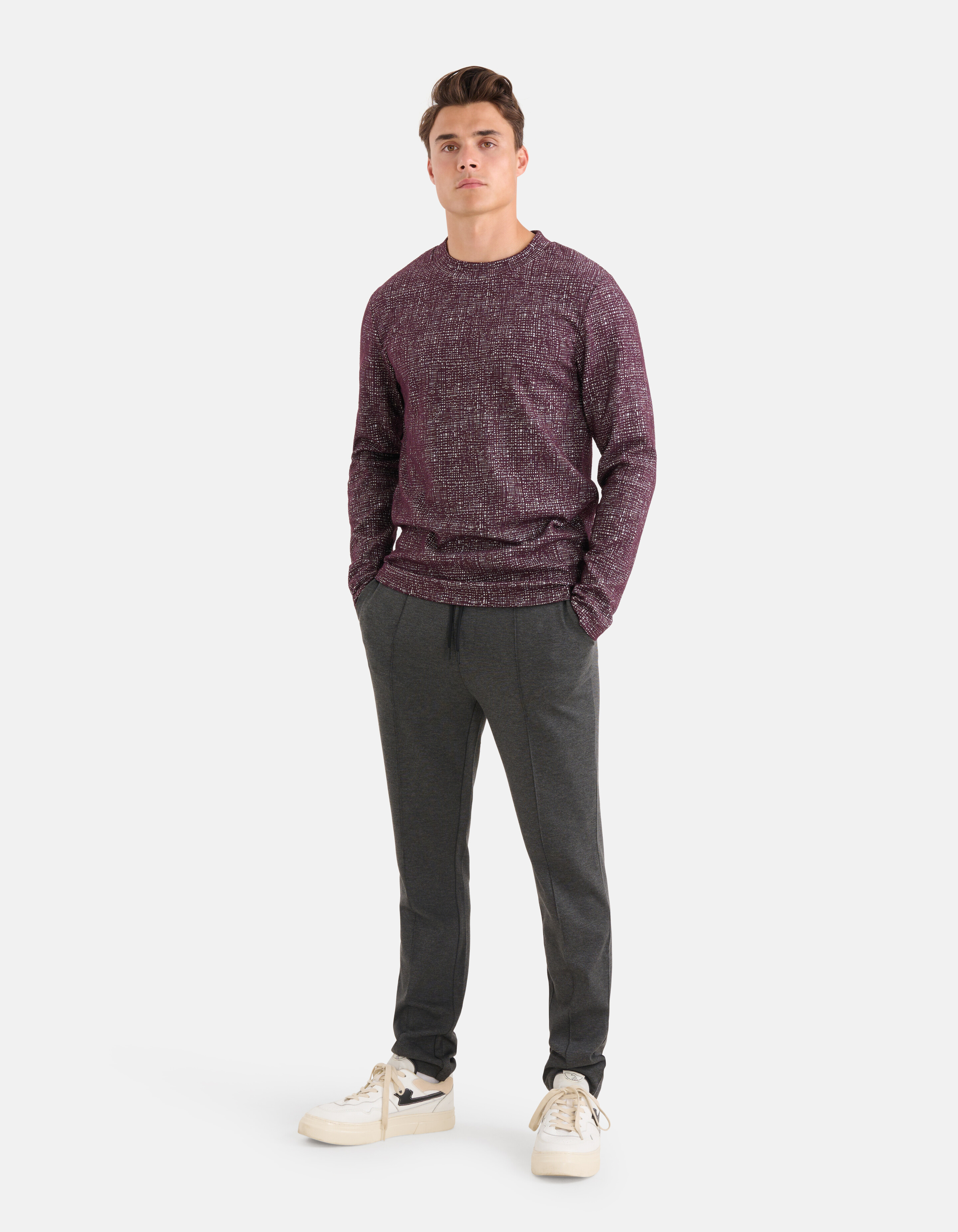 Grafisch T-shirt Bordeaux SHOEBY MEN