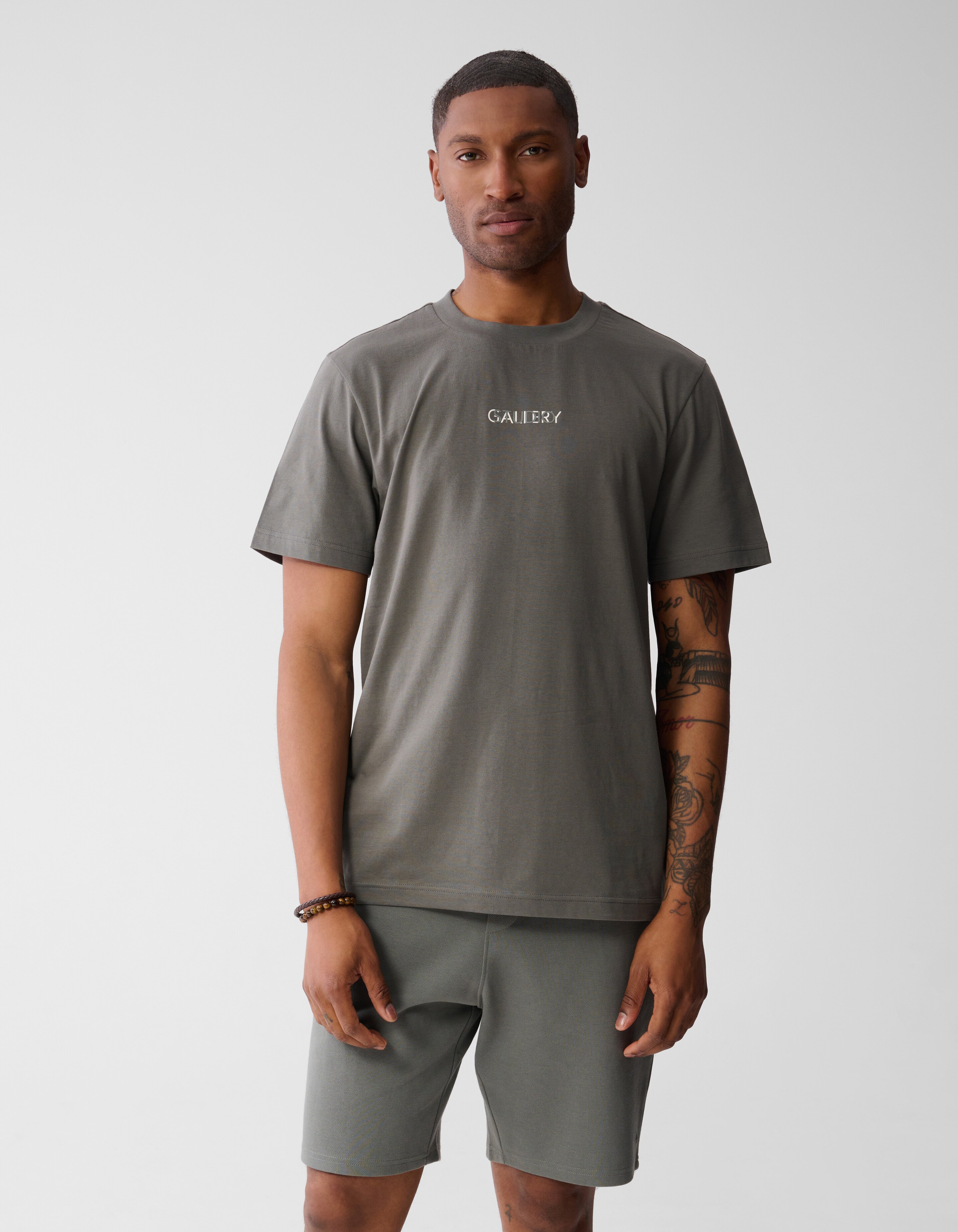 Mixed Tekst Artwork T-shirt Donkergroen SHOEBY MEN