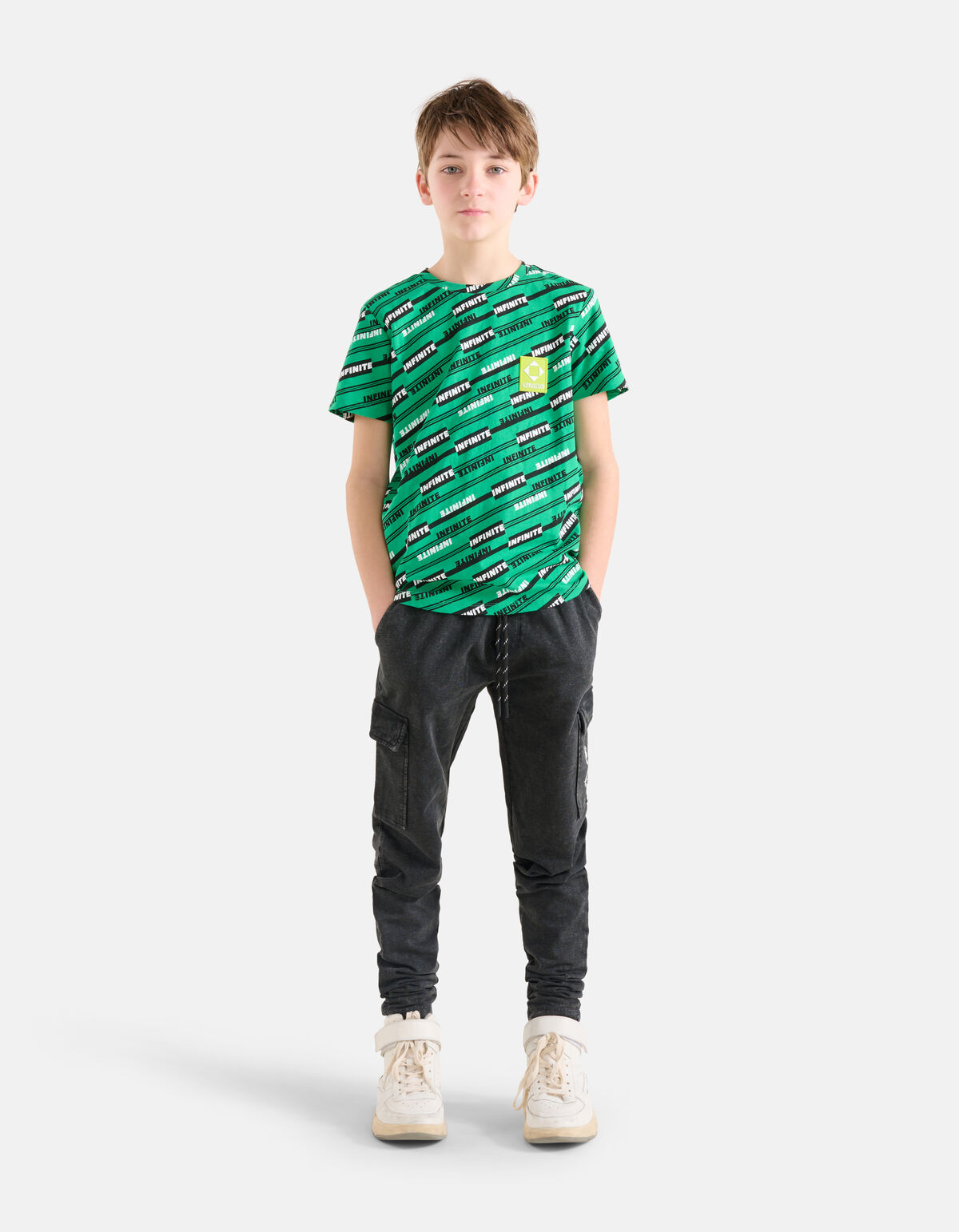 Tekst T-shirt Groen SHOEBY BOYS