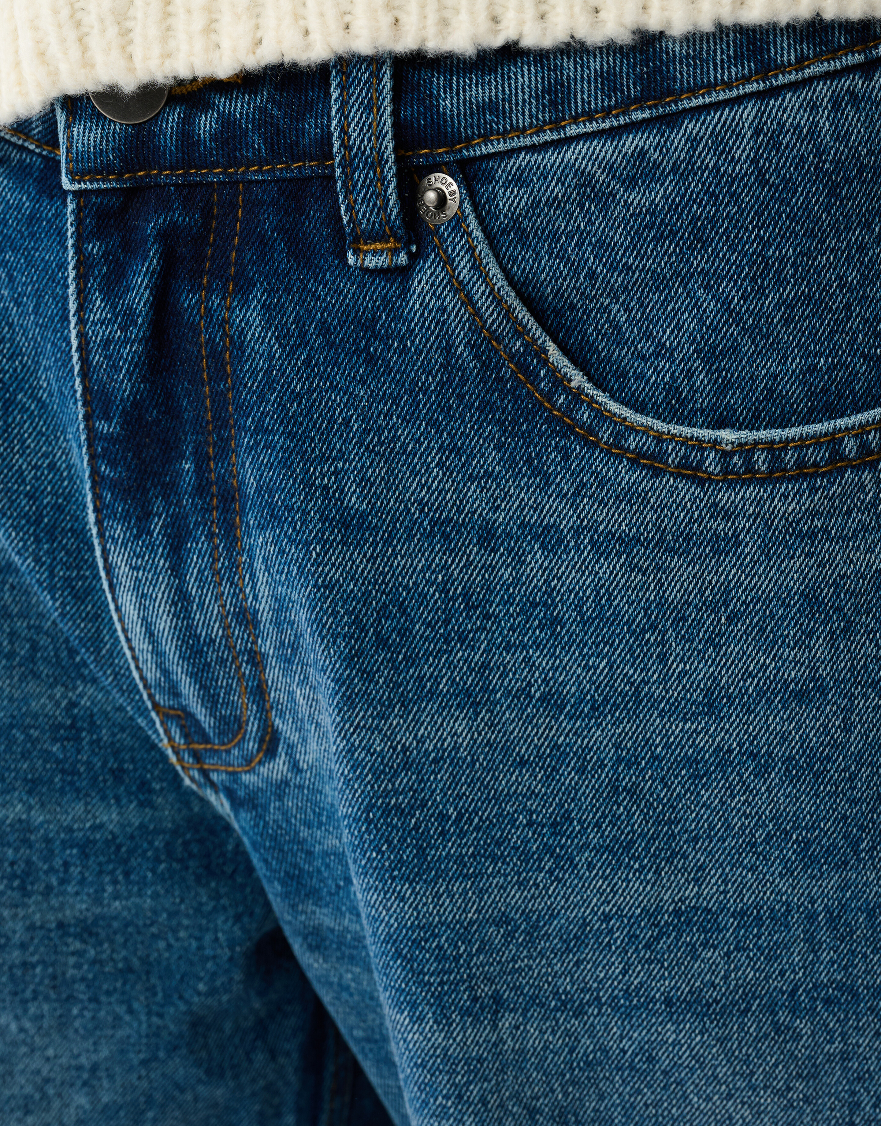 Wide Leg Fit Jeans Extra Lang Donkerblauw SHOEBY WOMEN