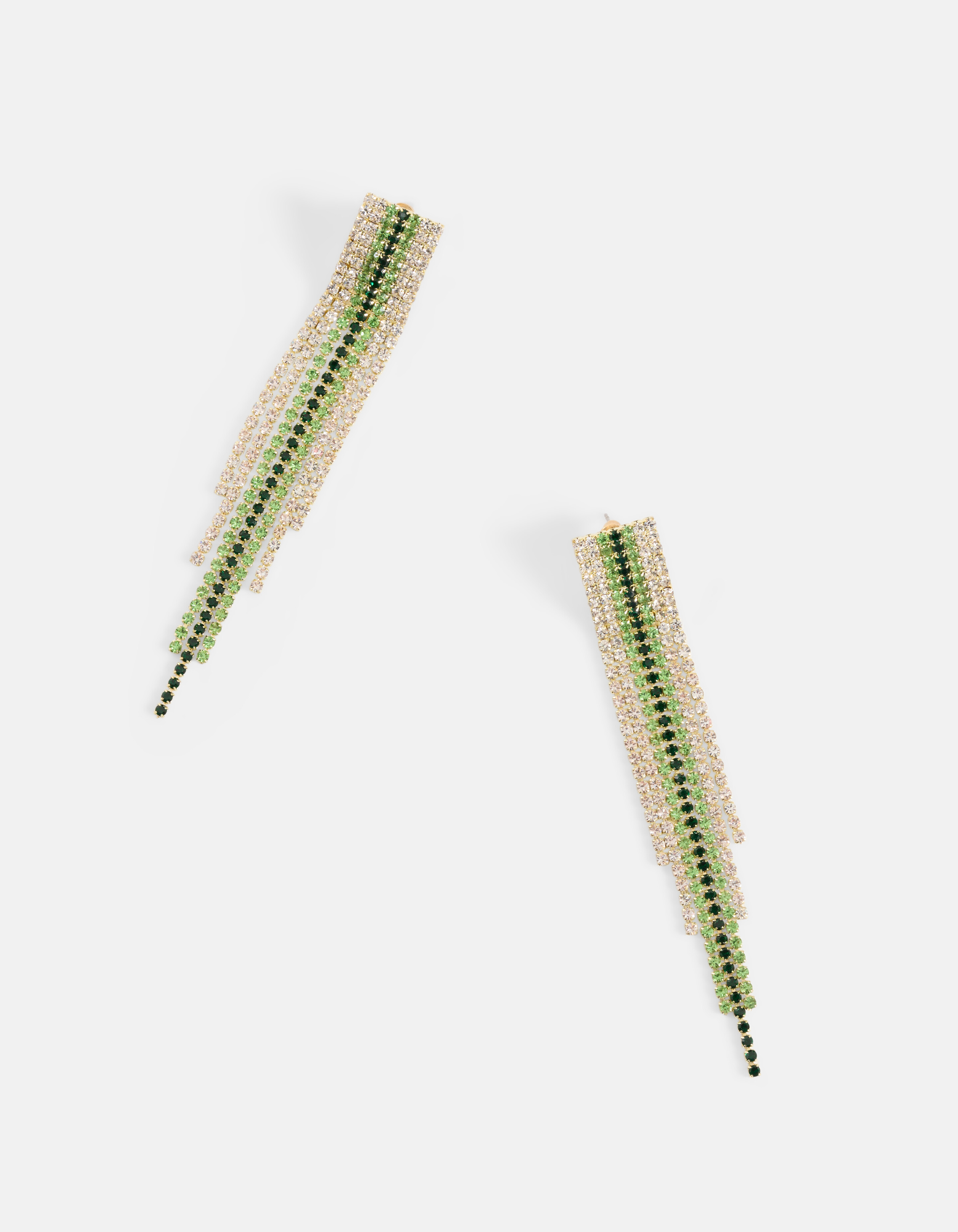 Strass Oorbellen Groen SHOEBY ACCESSOIRES