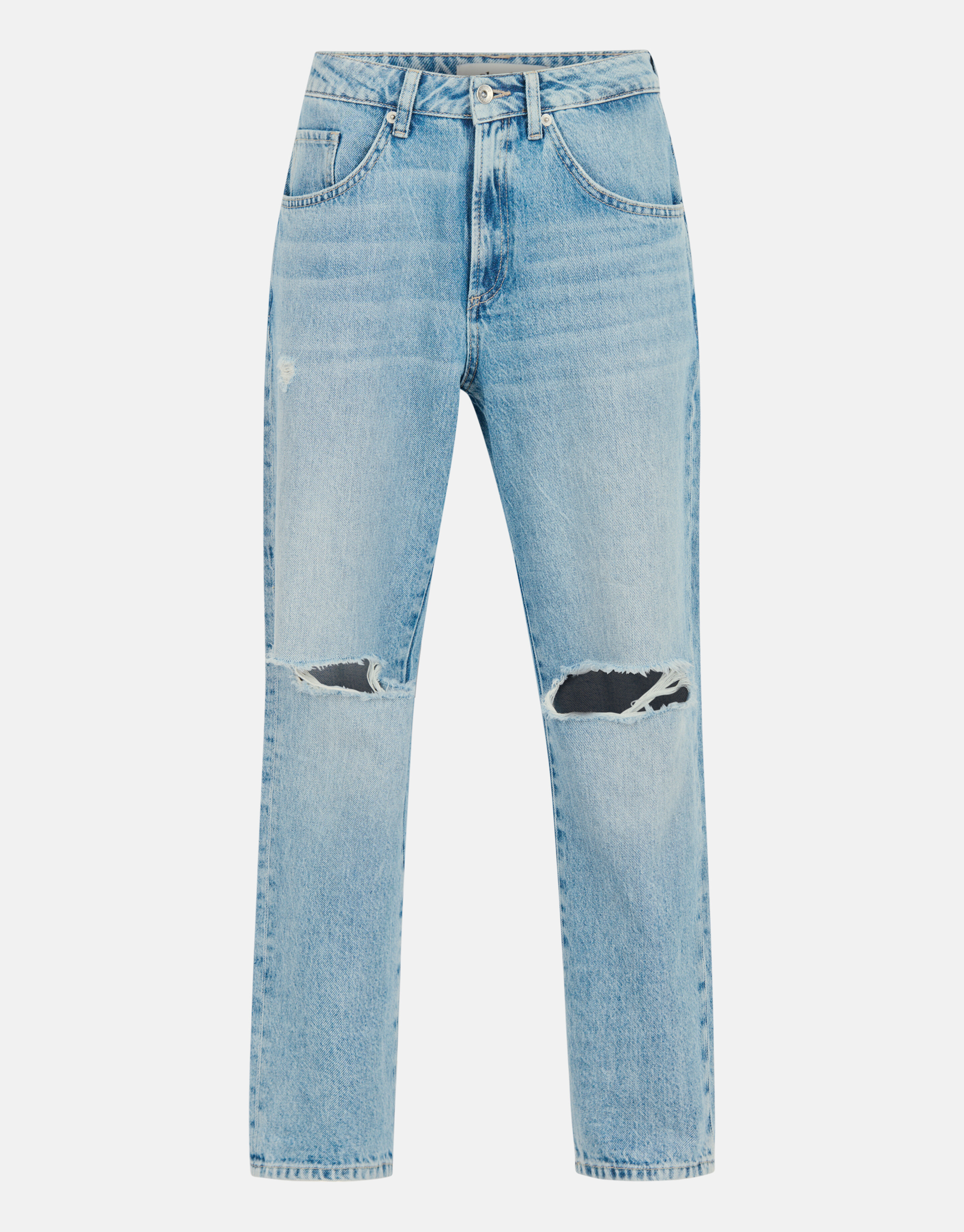 Destroyed Straight Jeans Mediumstone L30 SHOEBY WOMEN