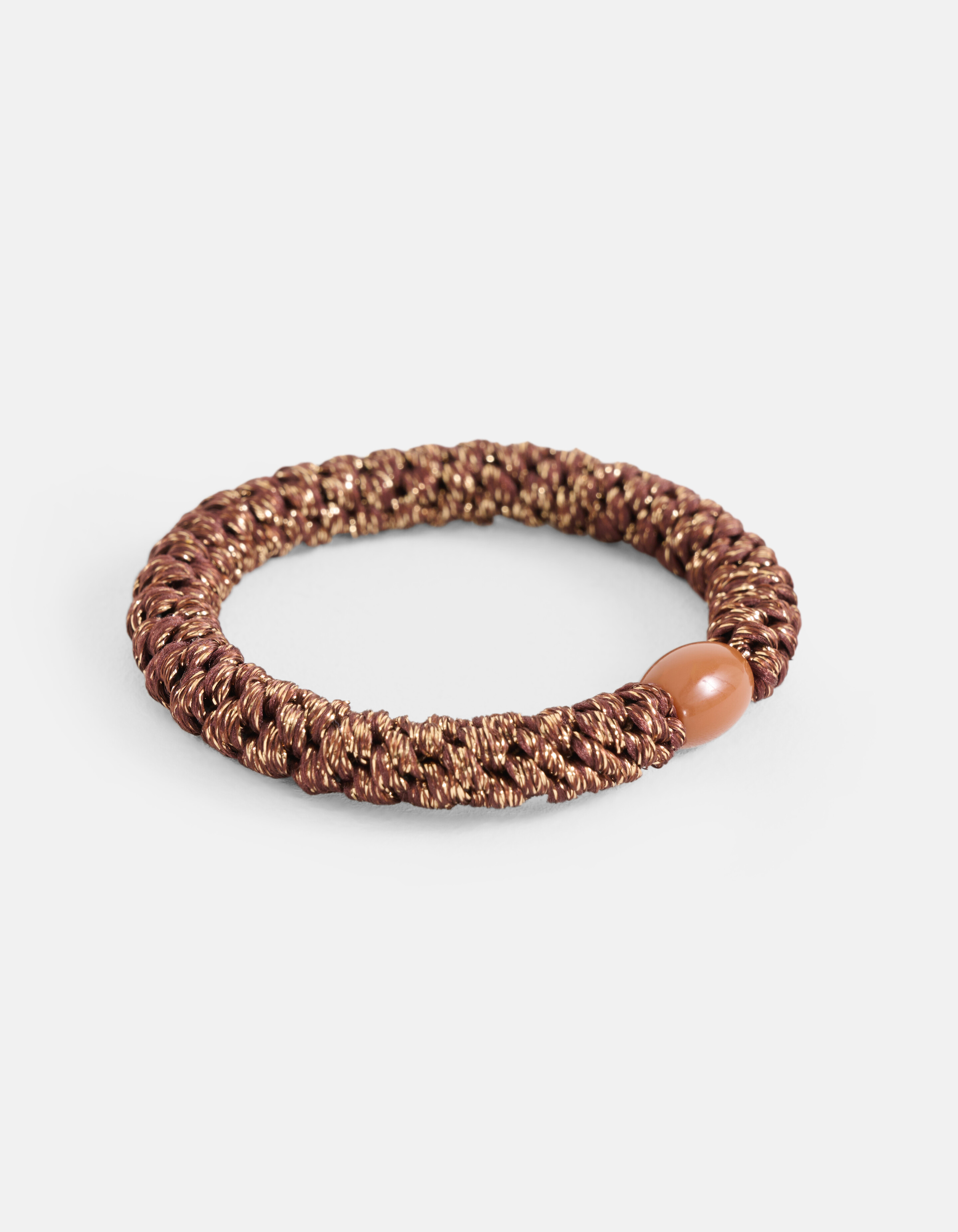 Lurex Haarelastiek Bruin SHOEBY ACCESSOIRES