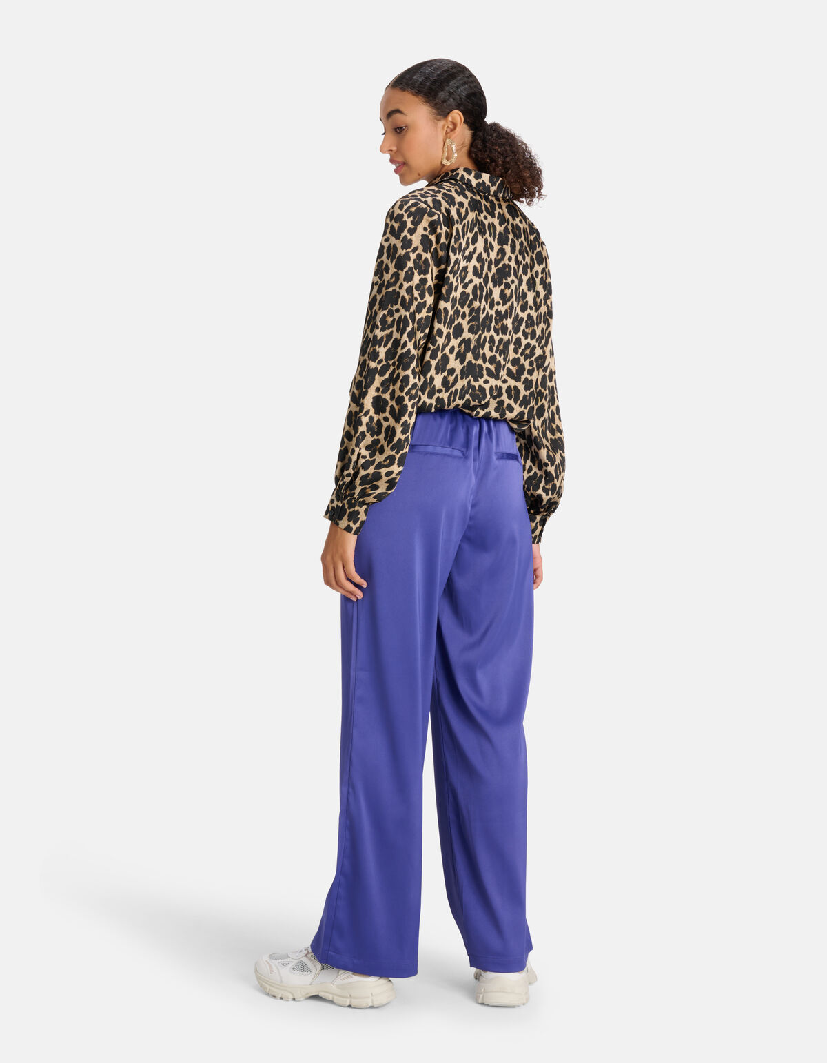 Leopard Print Blouse Taupe SHOEBY WOMEN