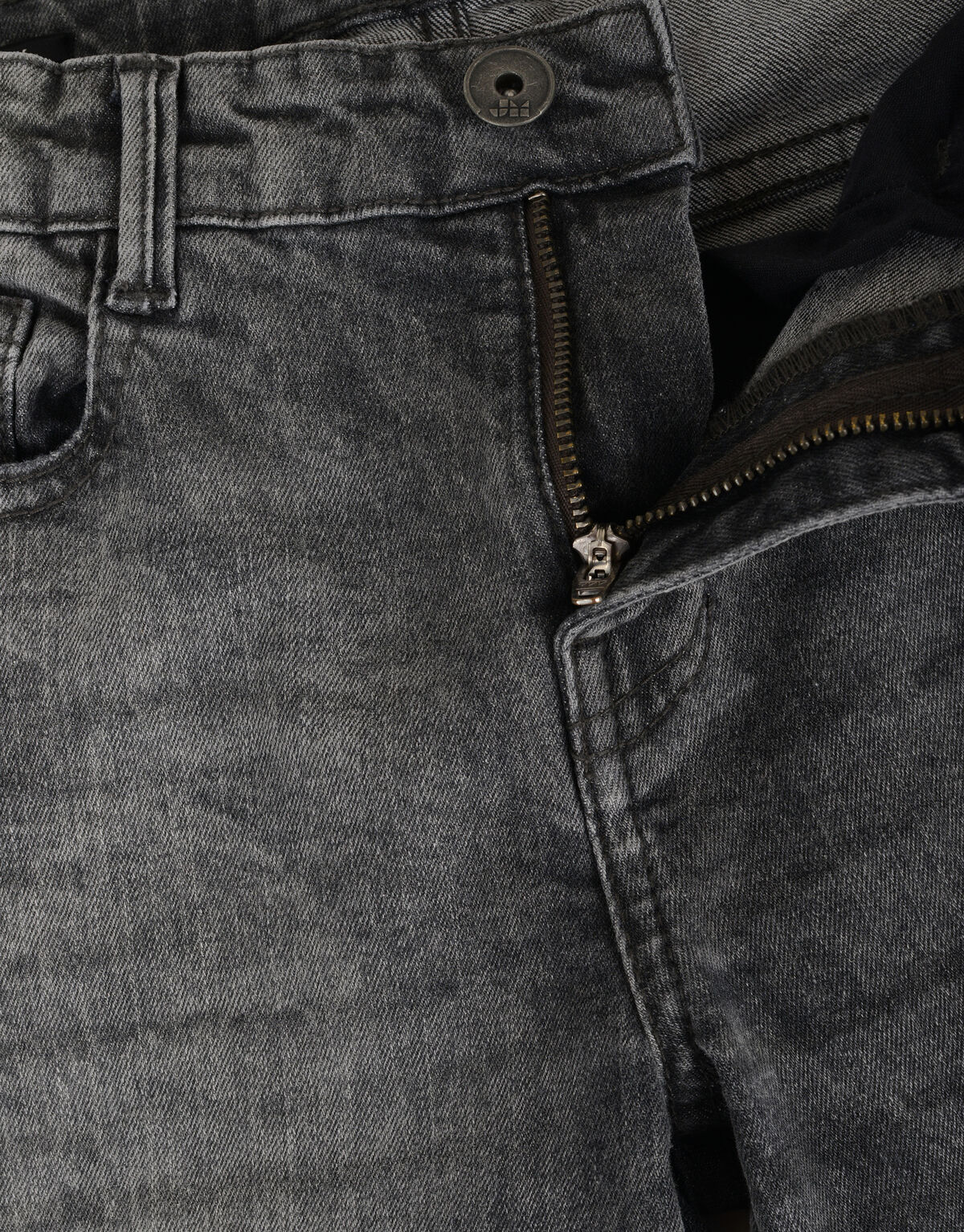 Skinny Biker Jeans Donkergrijs Jill&Mitch