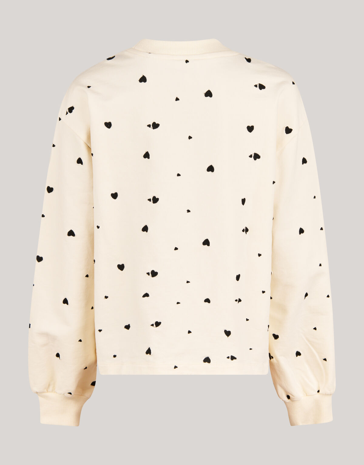 Heart Printed Longsleeve Gebroken Wit SHOEBY GIRLS
