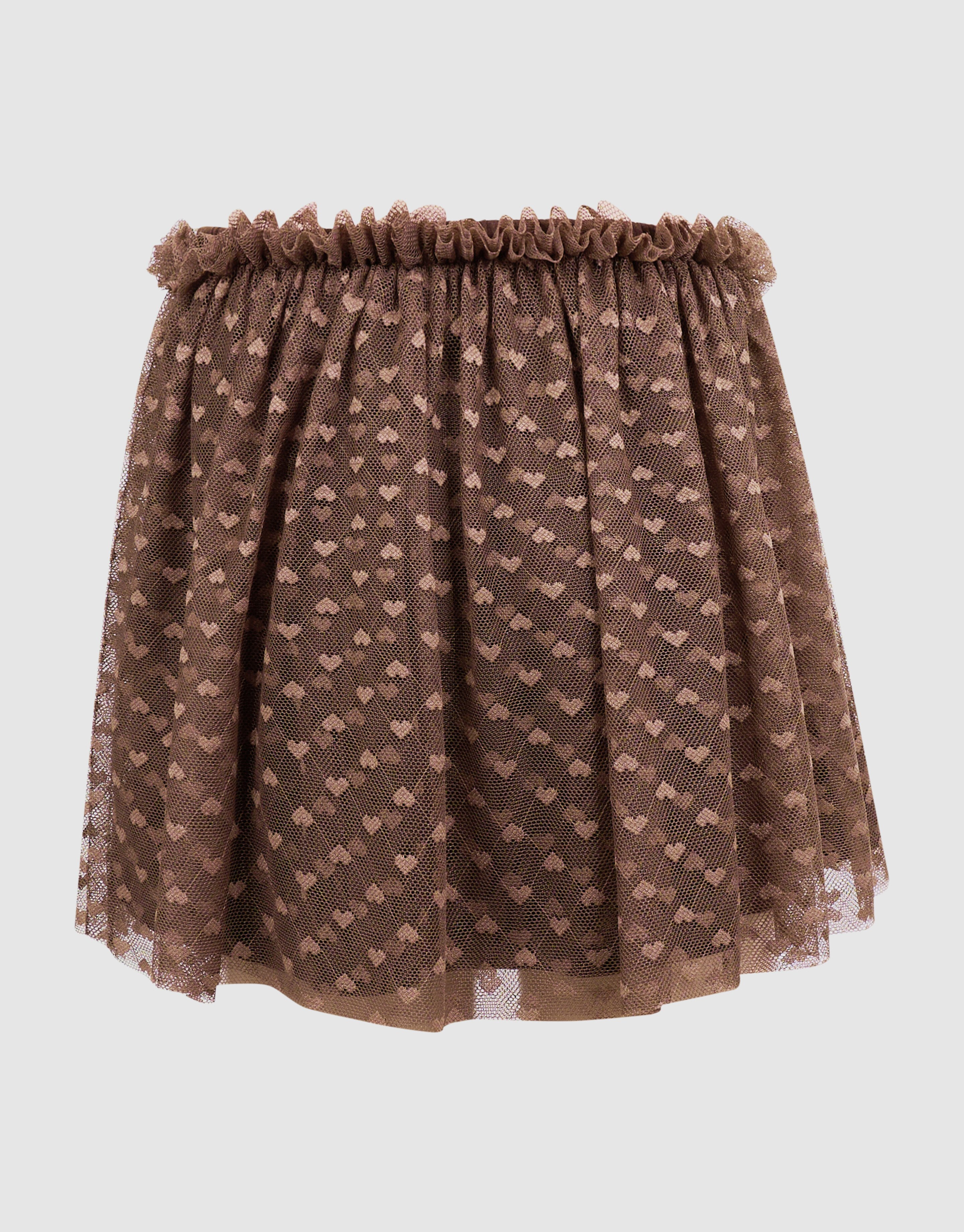 Mesh Heart Rok Bruin SHOEBY GIRLS
