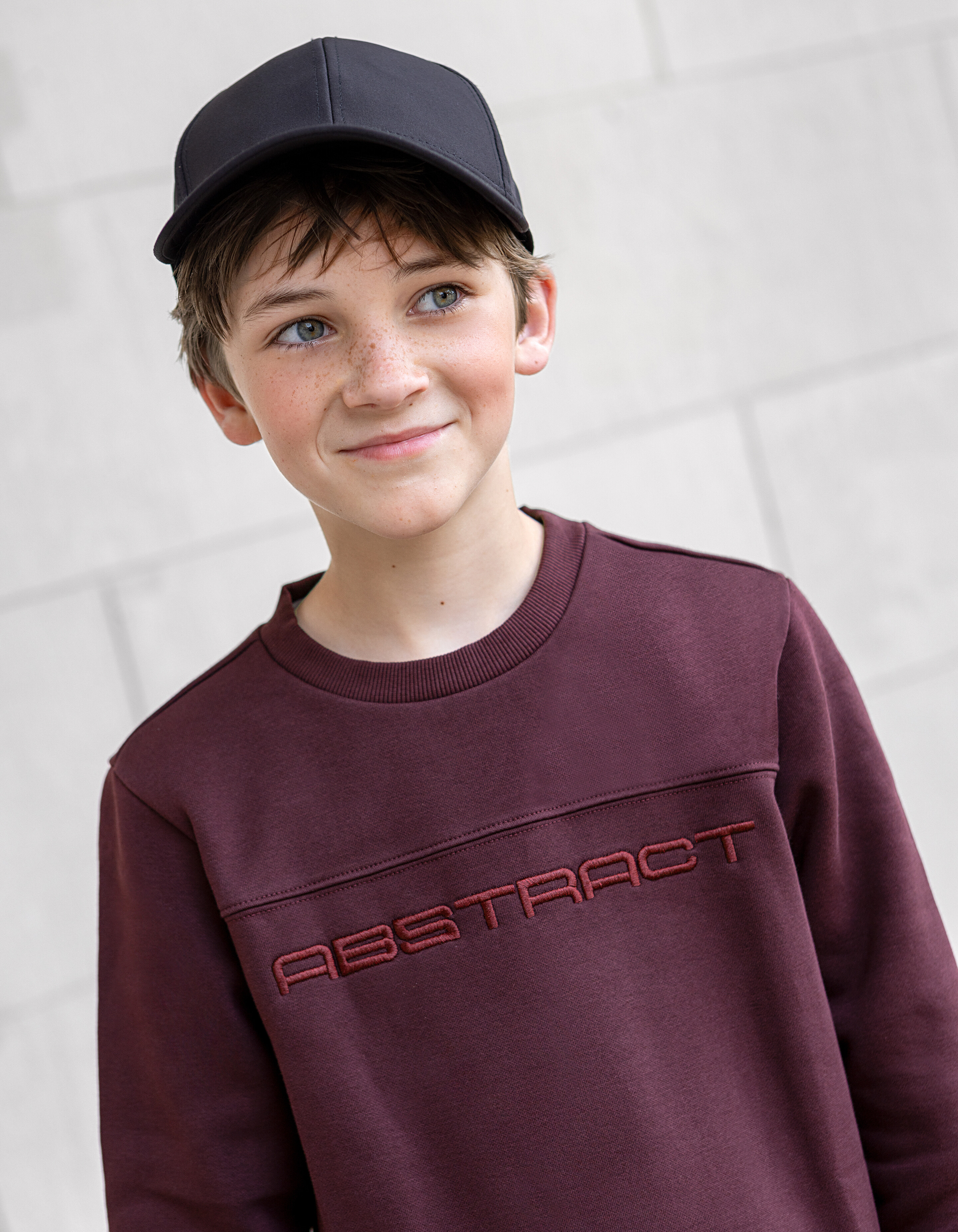 Abstract Sweater Donkerrood SHOEBY BOYS
