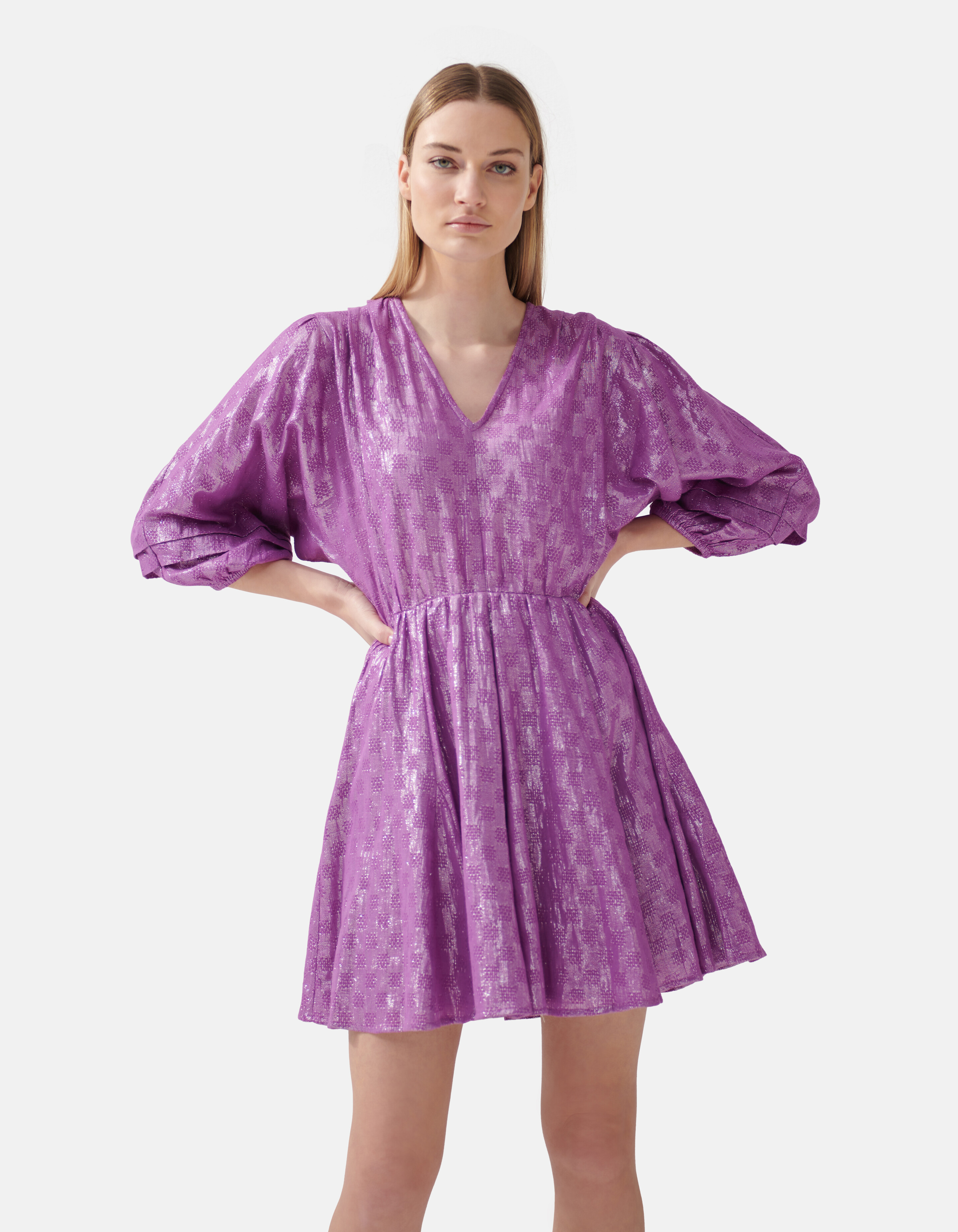 Voile Jurk Paars By Fred SHOEBY WOMEN