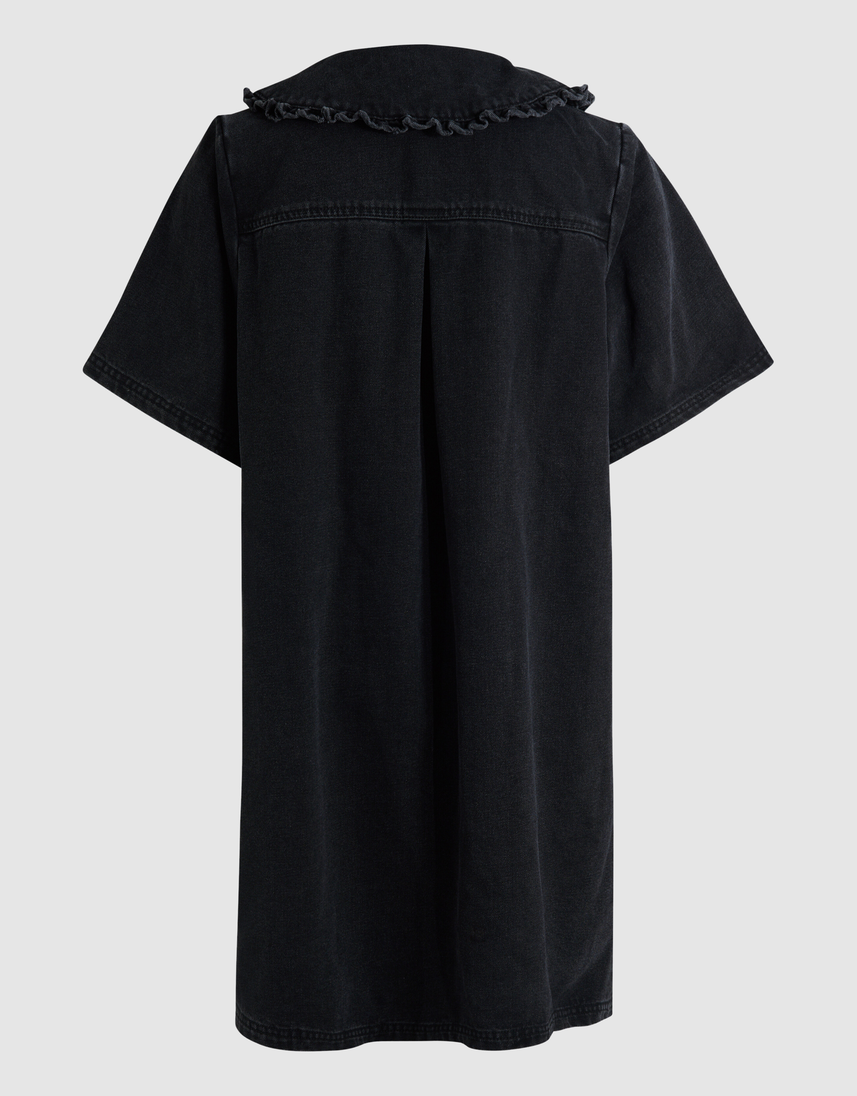 Denim Collar Midi Jurk Zwart SHOEBY WOMEN