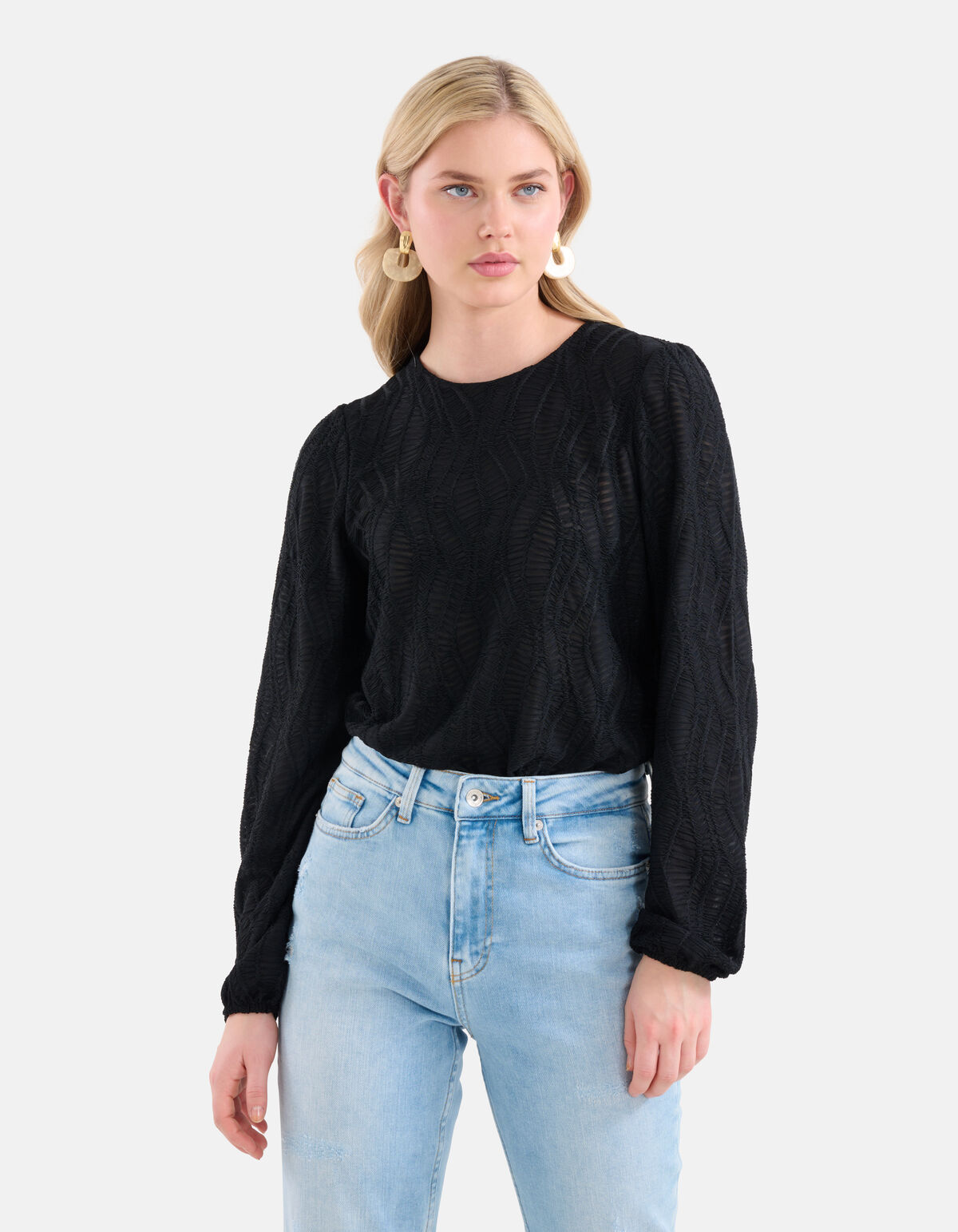 Structuur Top Zwart SHOEBY WOMEN