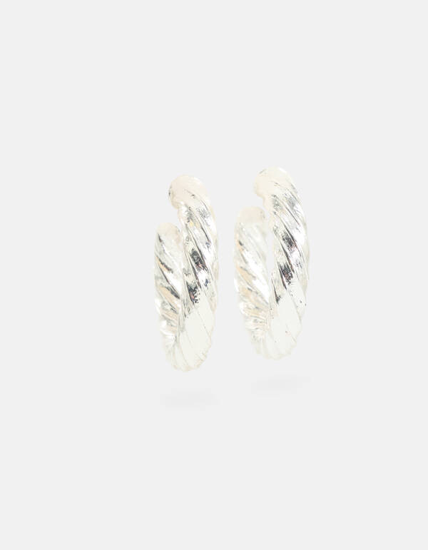 Twisted Hoop Oorbellen Zilver SHOEBY ACCESSOIRES
