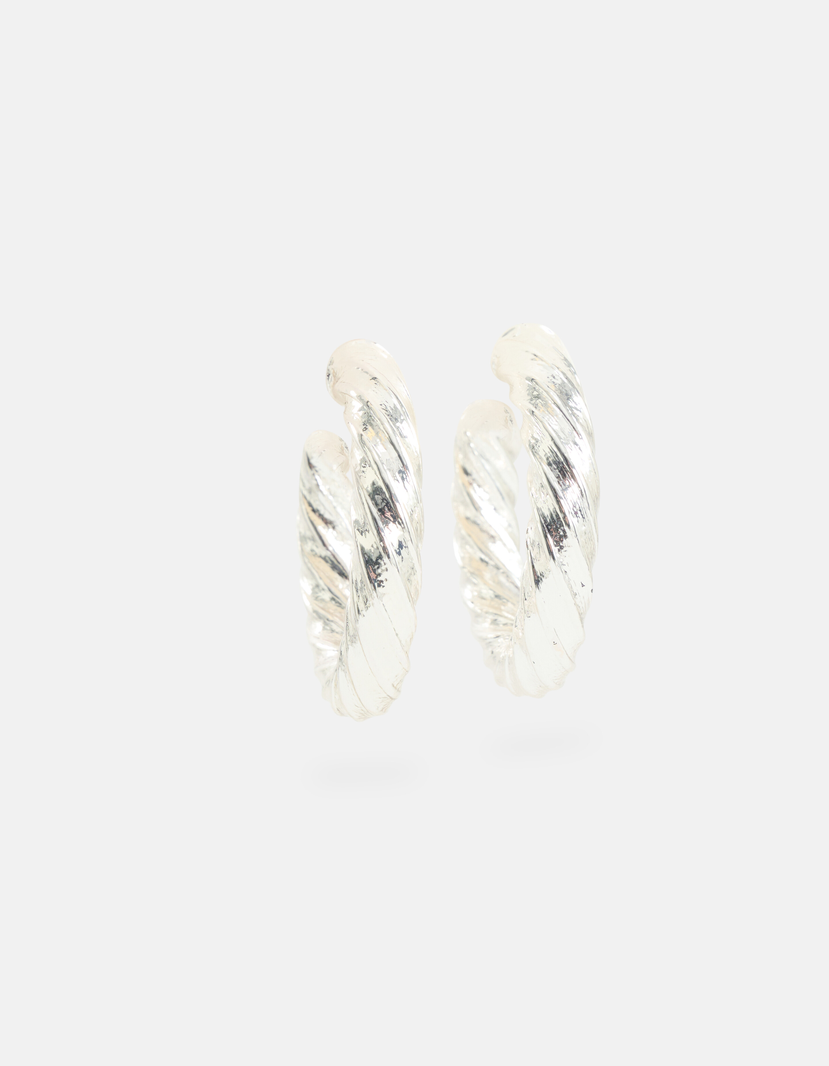 Twisted Hoop Oorbellen Zilver SHOEBY ACCESSOIRES