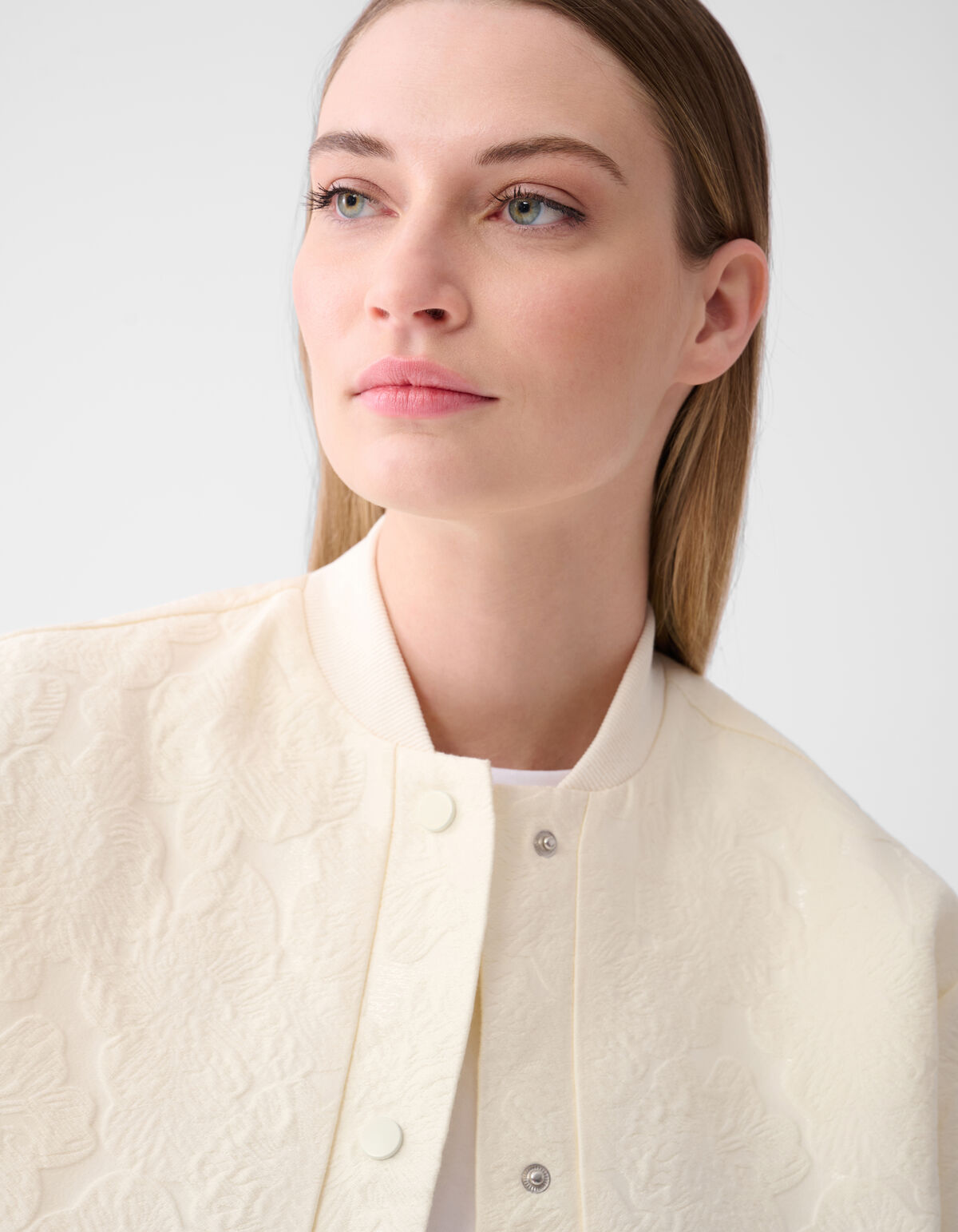 Jacquard Bloem Bomber Gebroken Wit SHOEBY WOMEN