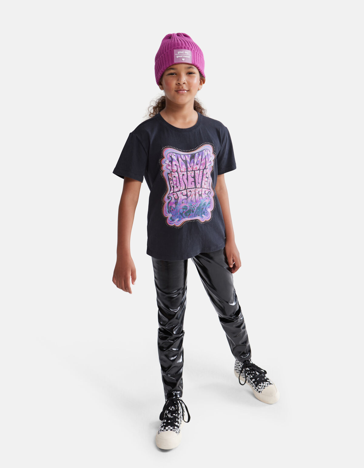 Print T-shirt Donkergrijs SHOEBY GIRLS