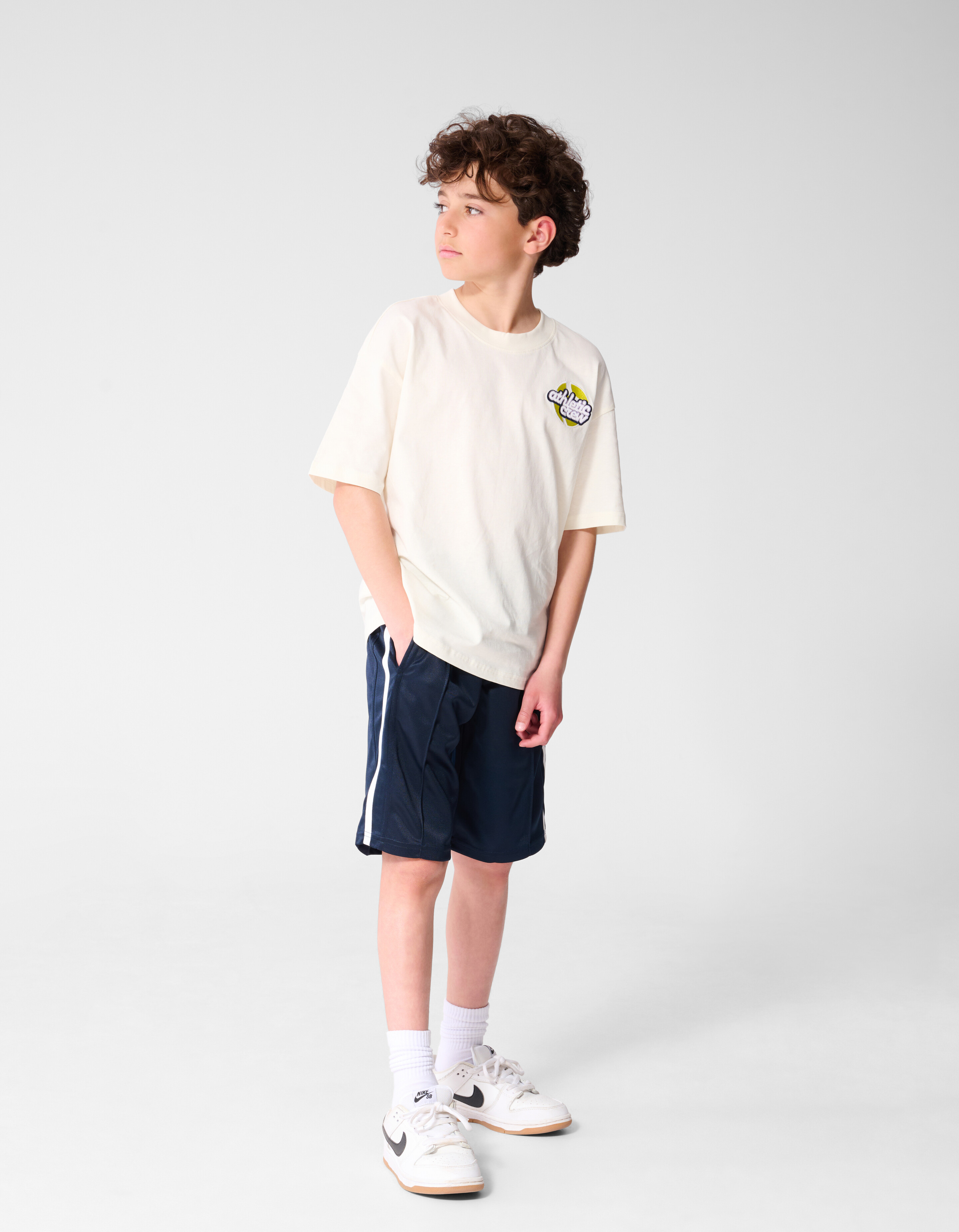 Athletic Artwork T-shirt Gebroken Wit SHOEBY BOYS