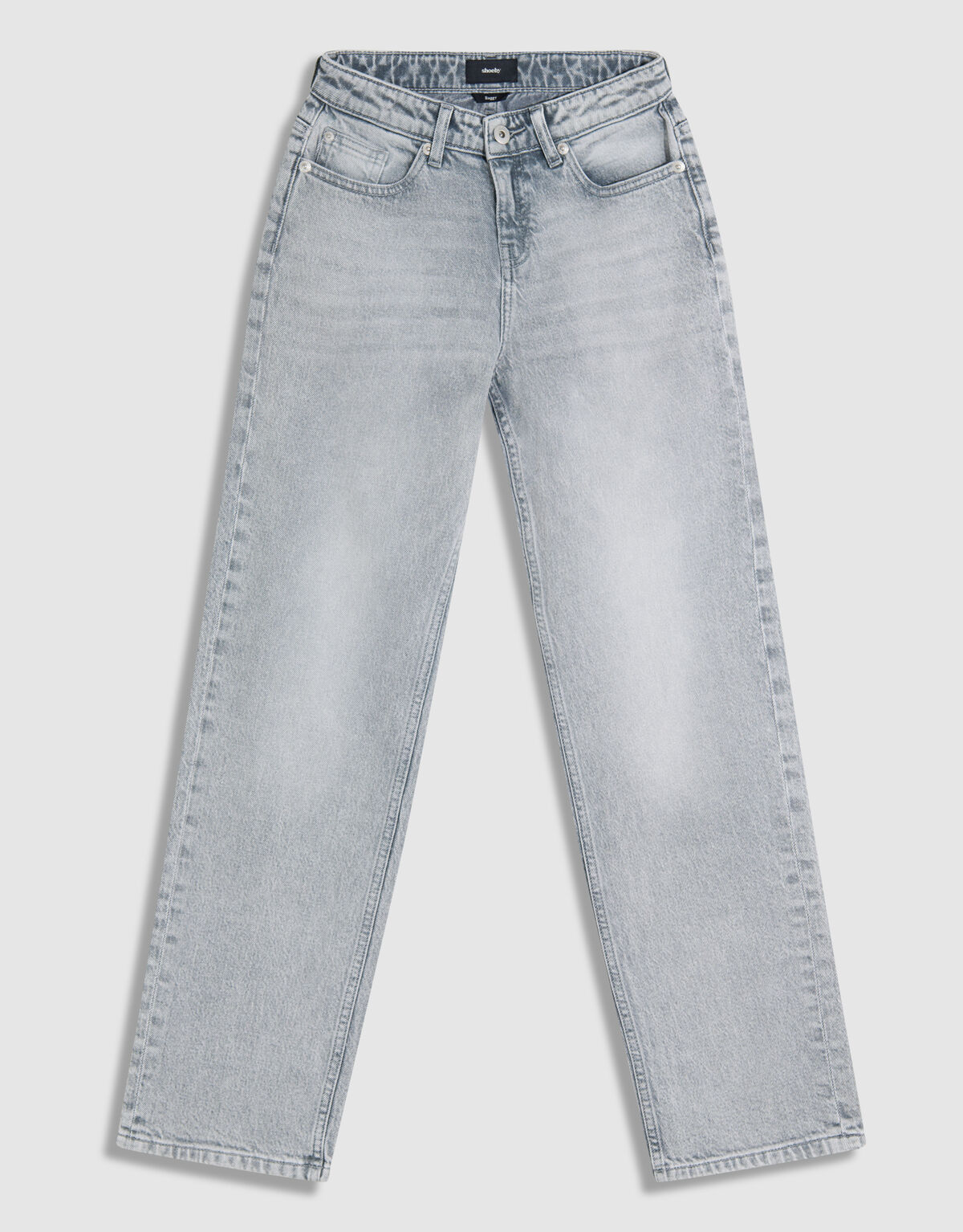 Baggy Fit Jeans Lichtgrijs SHOEBY BOYS