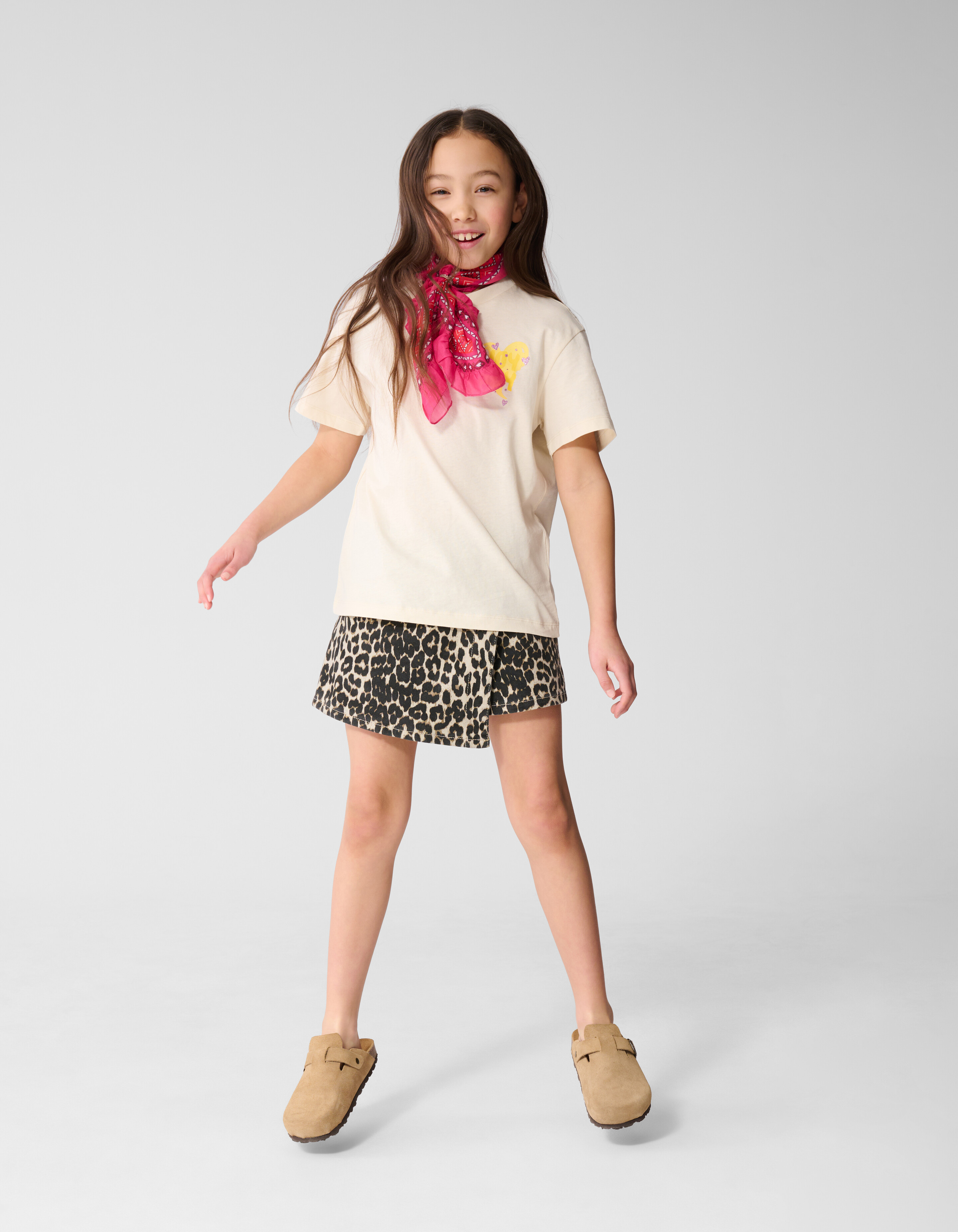 Joy Artwork T-shirt Gebroken Wit SHOEBY GIRLS