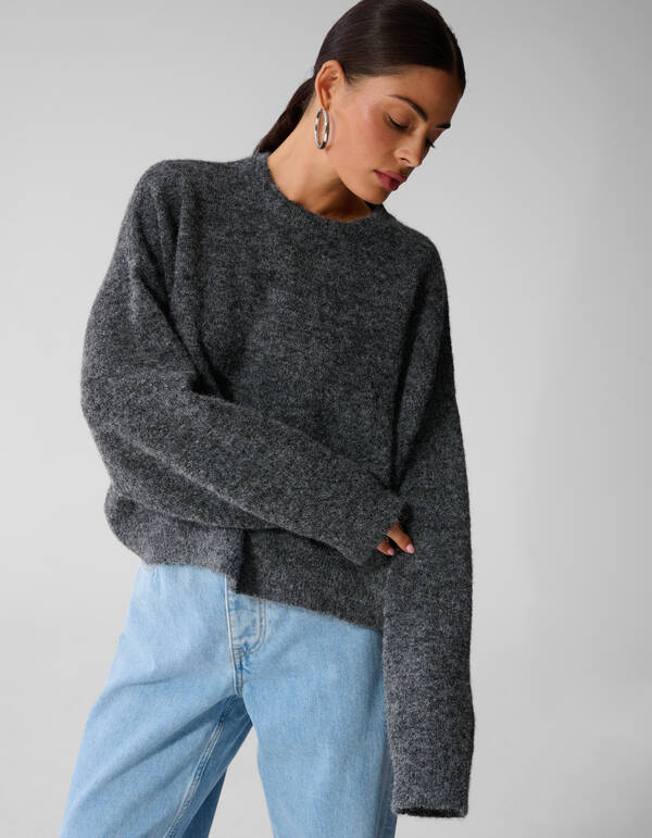 Gebreide Trui Donkergrijs By Anna SHOEBY WOMEN