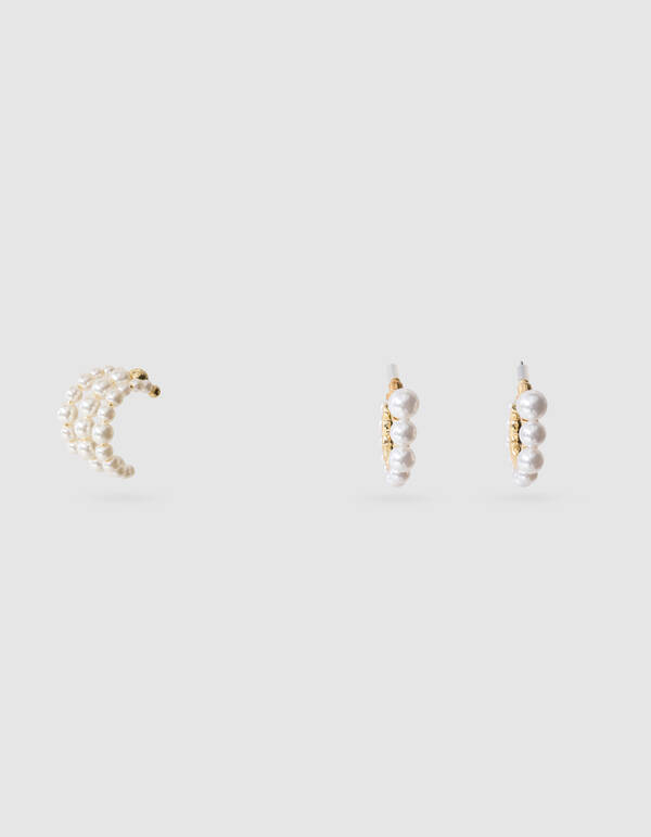 Parel Oorbellen Set Goud SHOEBY ACCESSOIRES